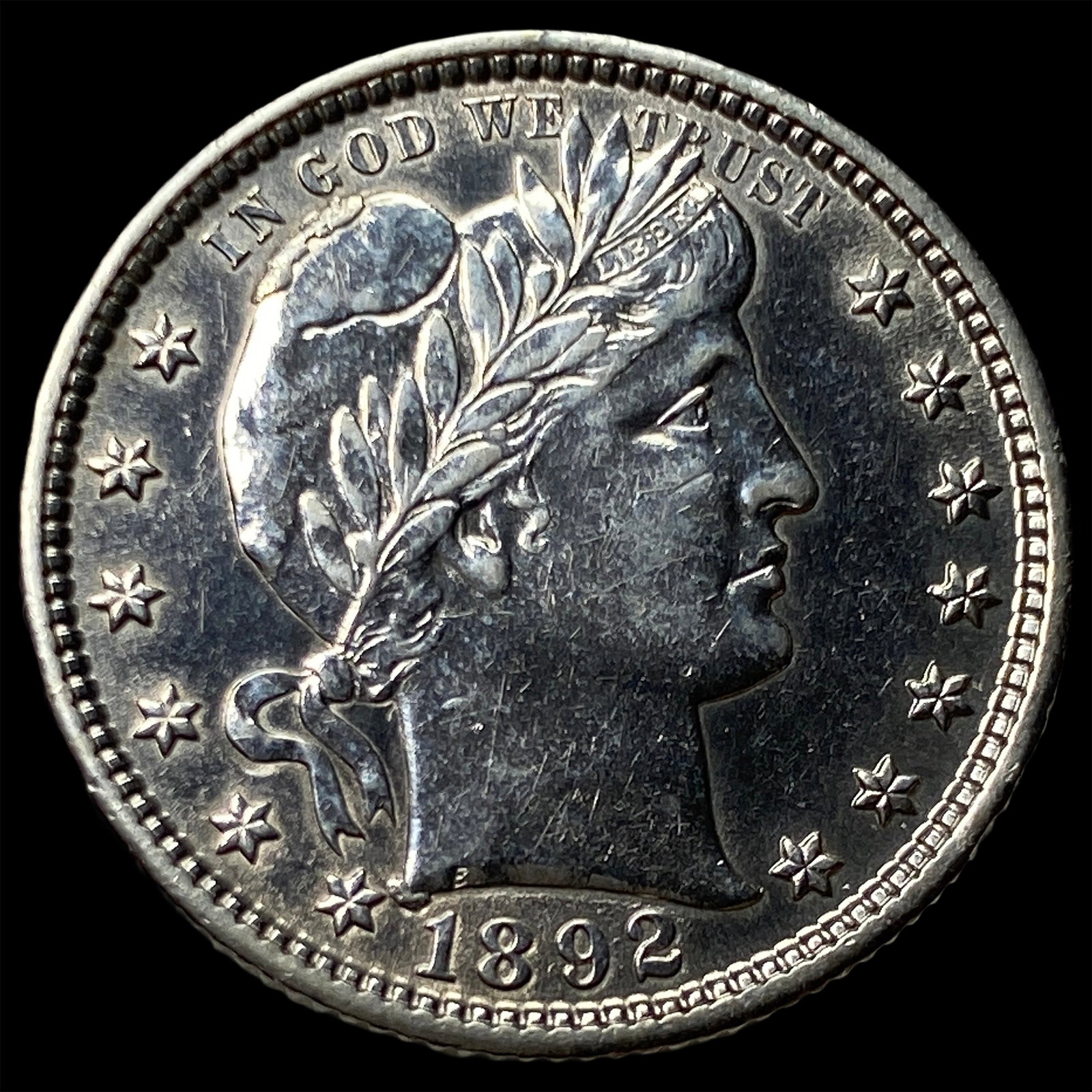 1892-O Silver Barber Quarter UNCIRCULATED (1 of 2)