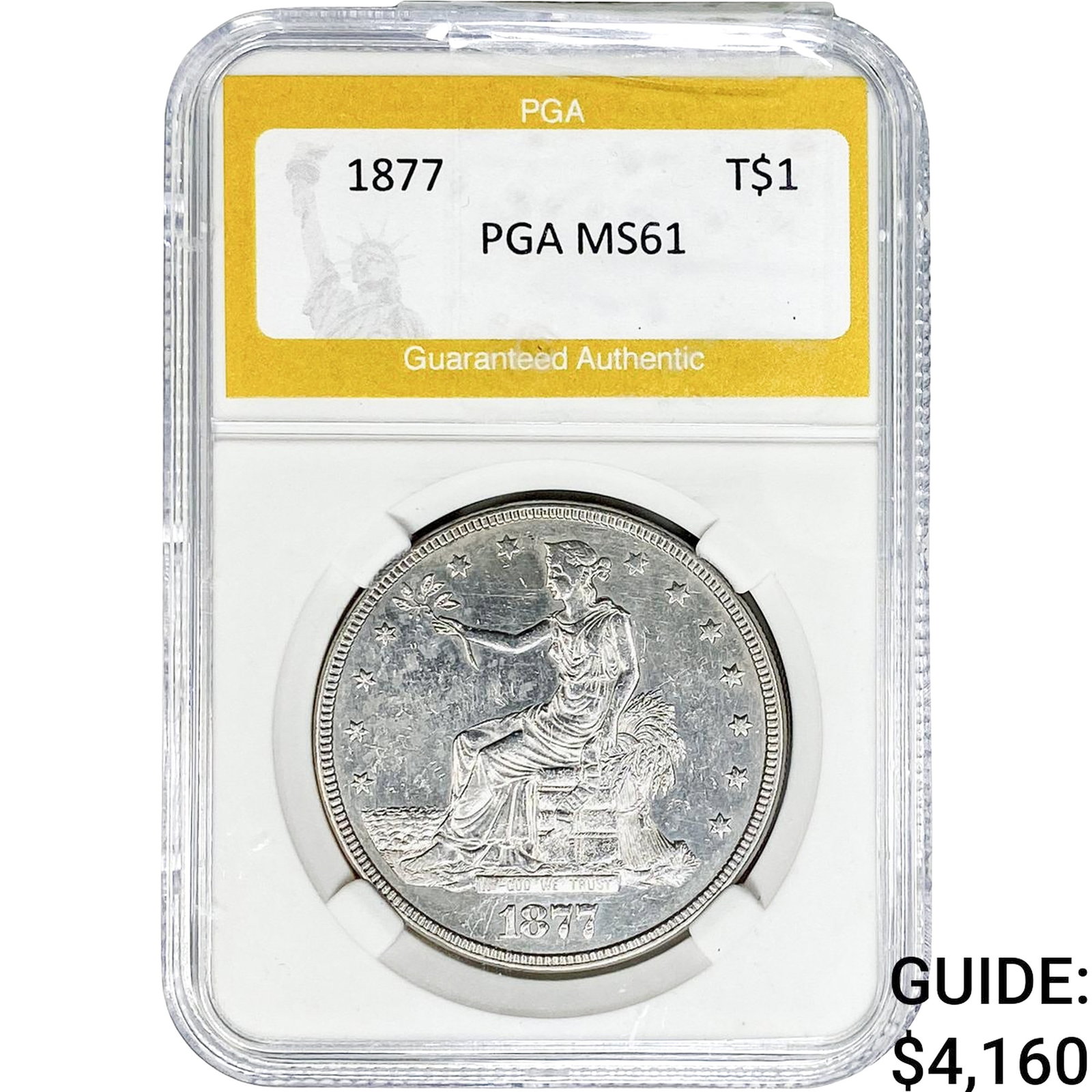 1887 Silver Trade Dollar PGA MS61 (1 of 2)