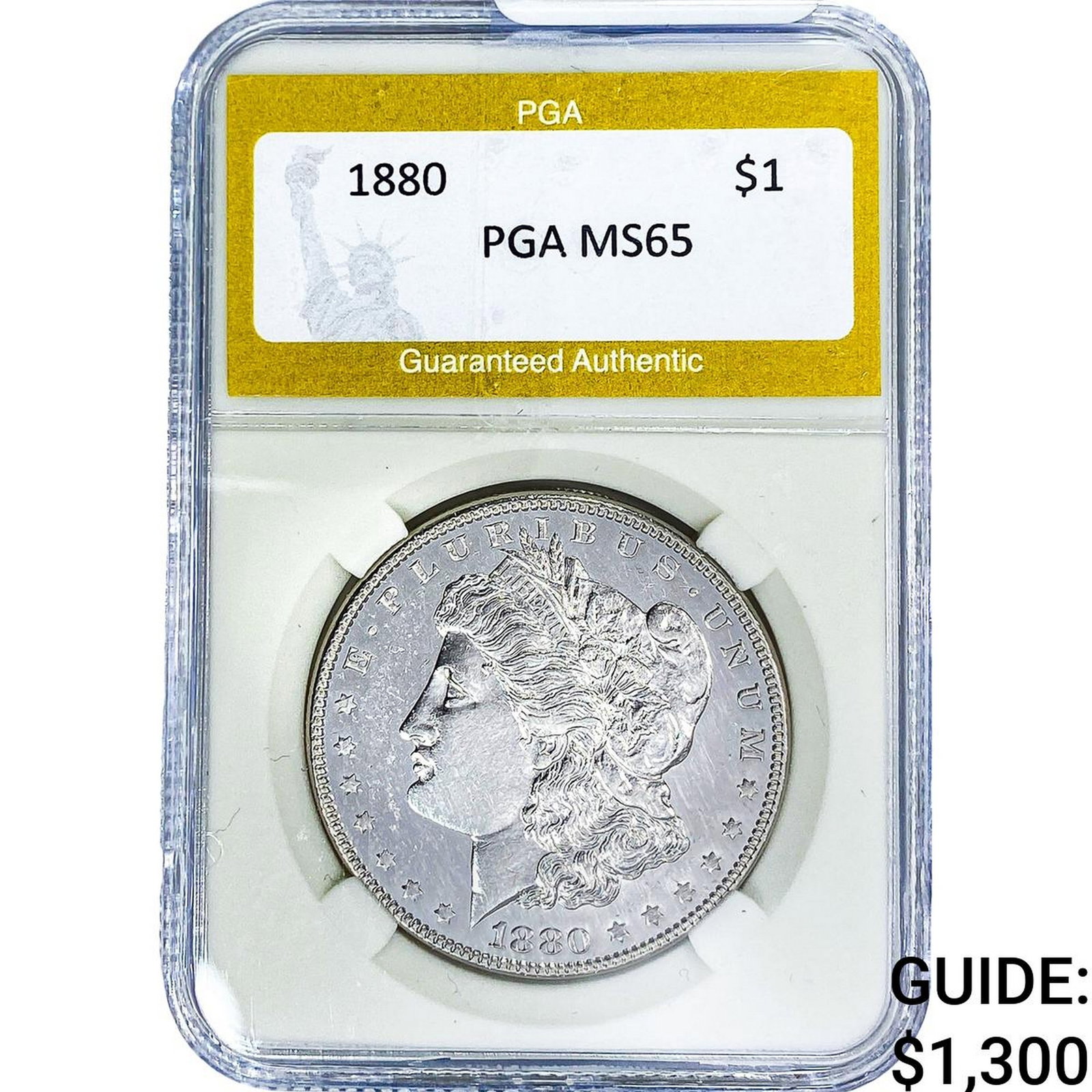 1880 Morgan Silver Dollar PGA MS65: 1880 Morgan Silver Dollar PGA MS65