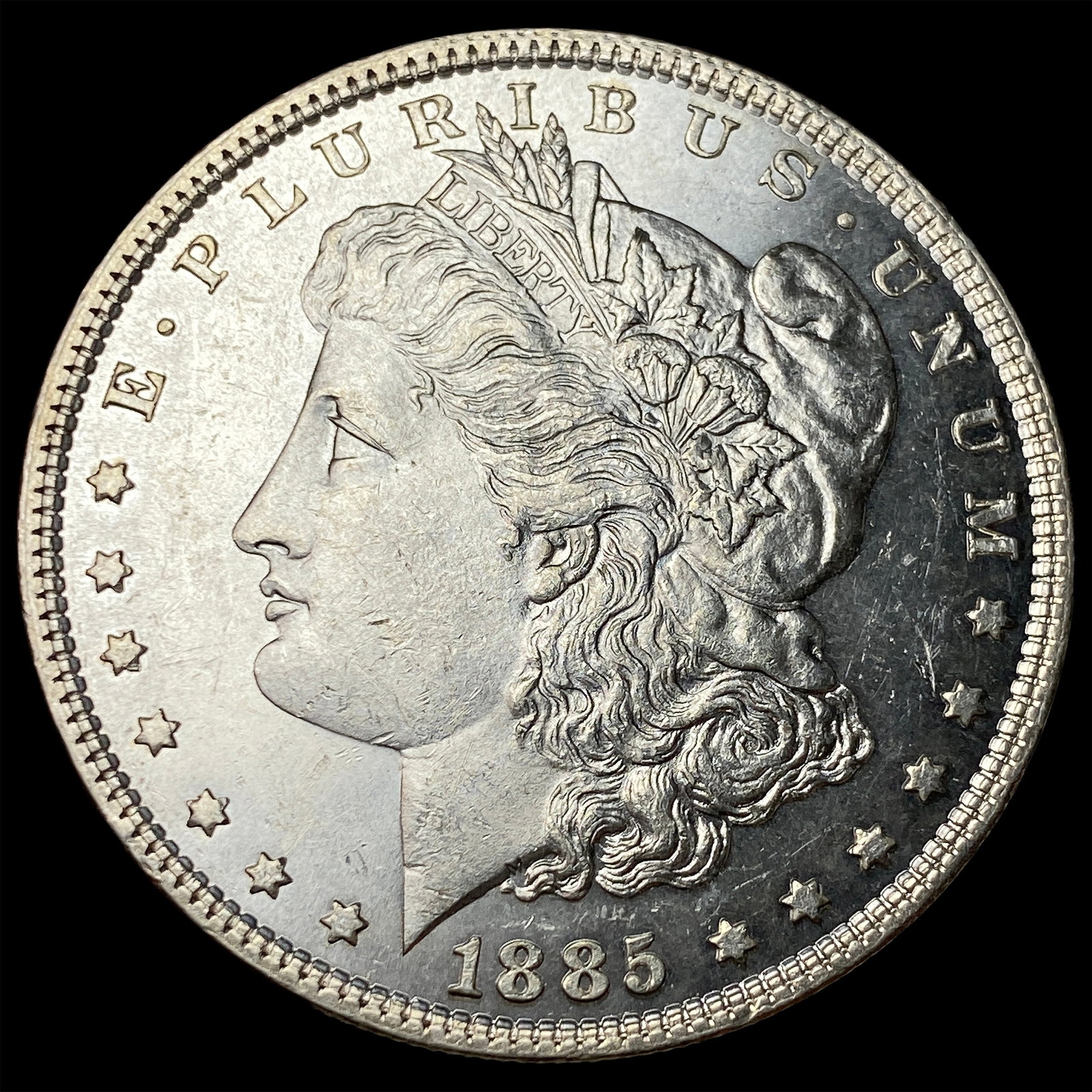 1885 Morgan Silver Dollar GEM BU: 1885 Morgan Silver Dollar GEM BU
