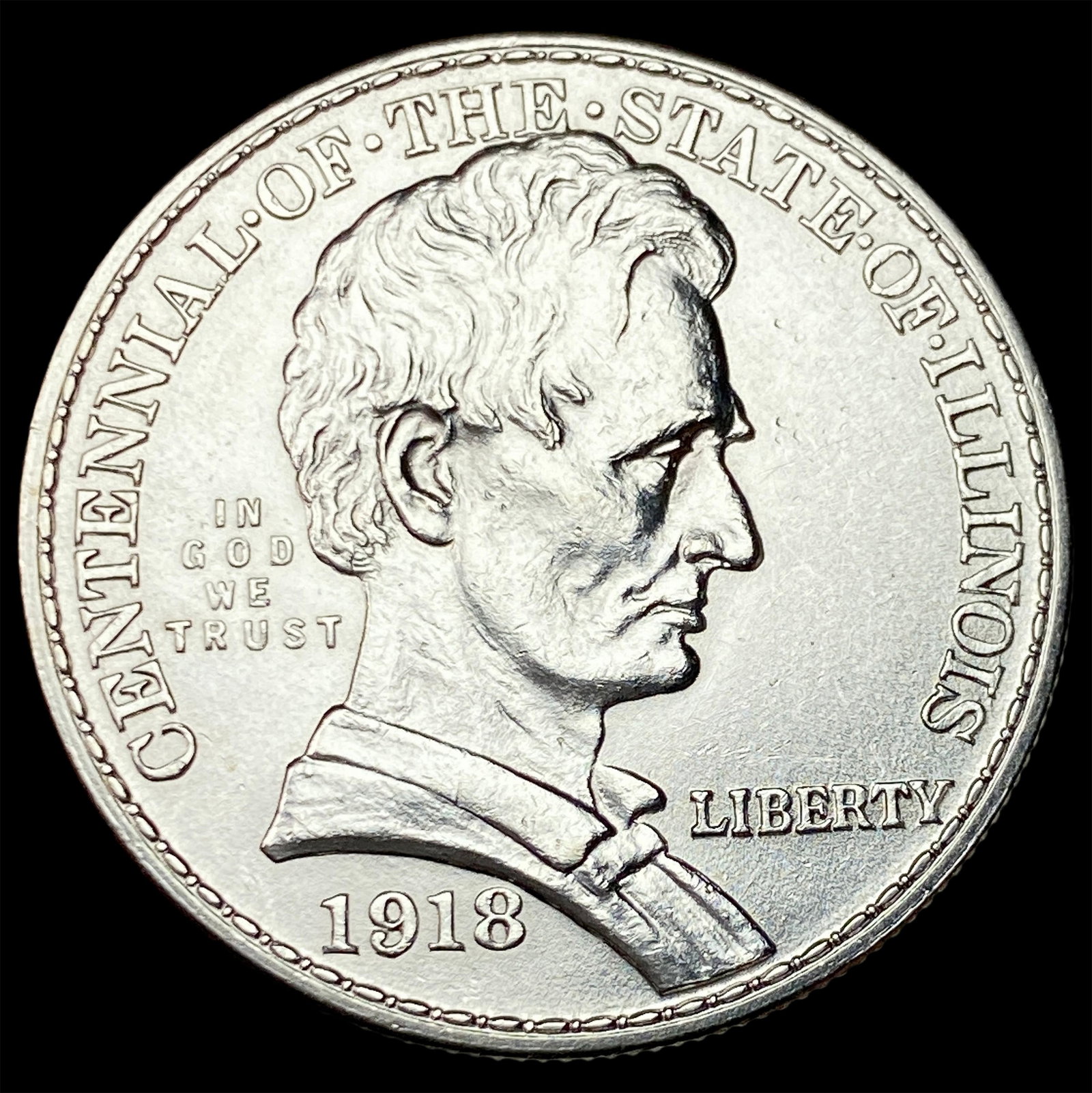 1918 Silver Illinois Half Dollar CHOICE BU (1 of 2)