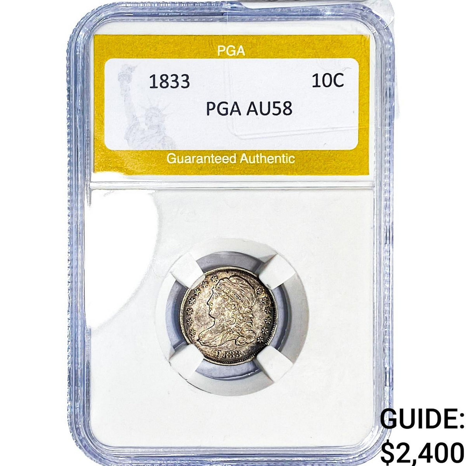 1833 Capped Bust Dime PGA AU58 (1 of 2)