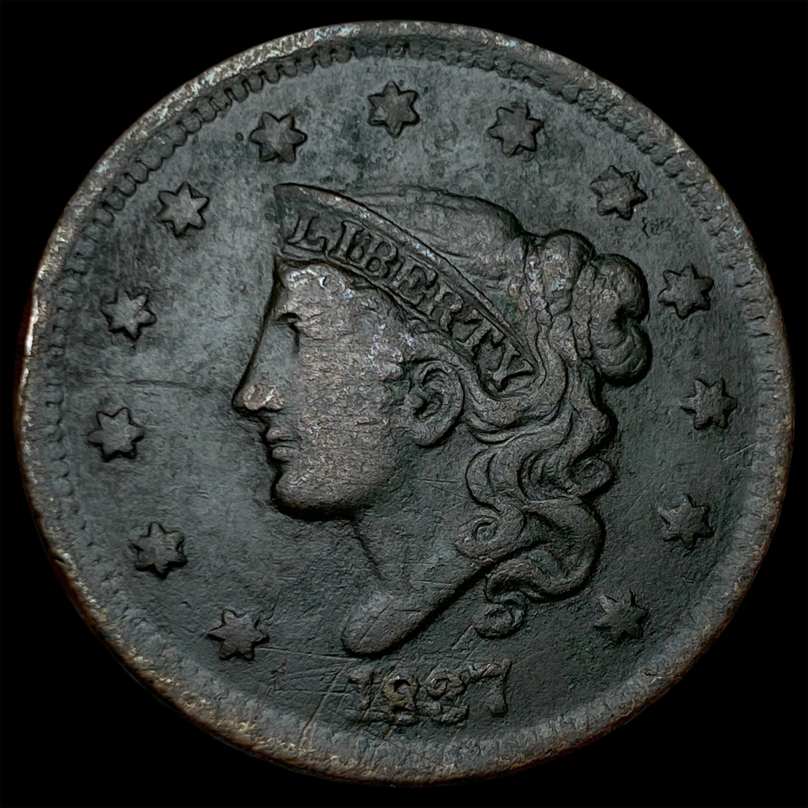 1837 Coronet Head Large Cent LIGHTLY CIRCULATED (1 of 2)