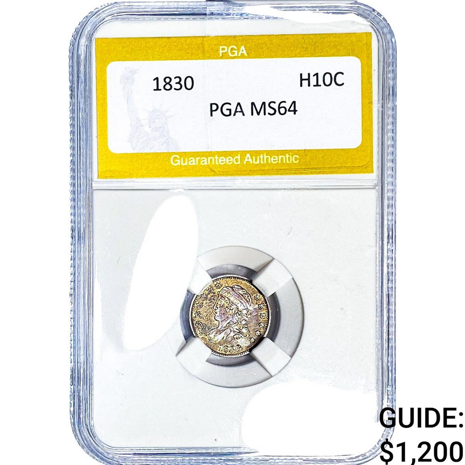 1830 Capped Bust Dime PGA MS64 (1 of 2)