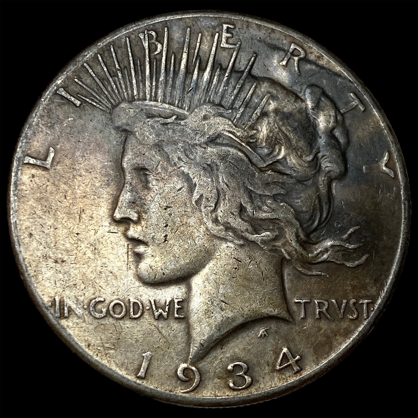 1934-S Silver Peace Dollar NEARLY UNCIRCULATED: 1934-S Silver Peace Dollar NEARLY UNCIRCULATED