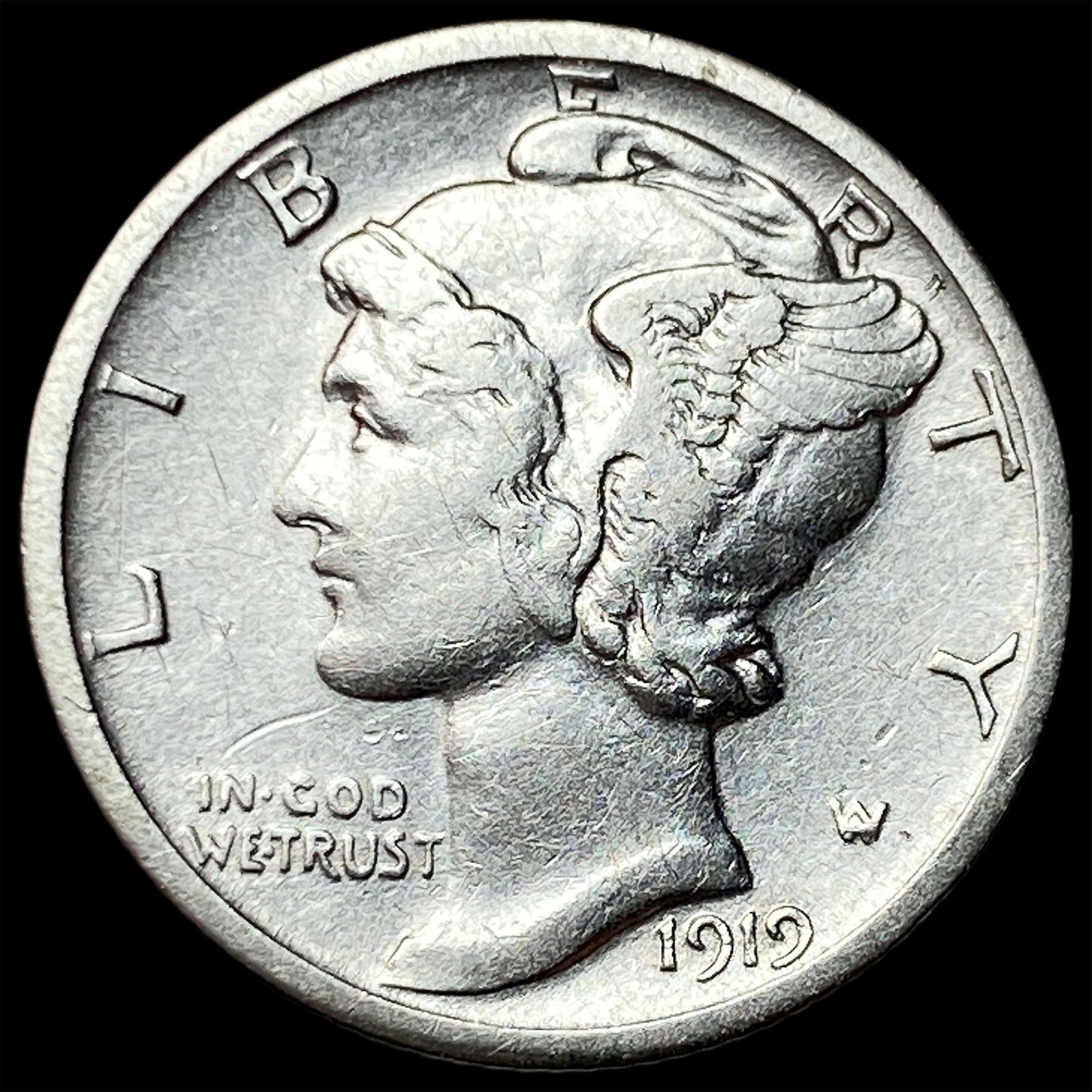 1919-S Silver Mercury Dime CHOICE AU (1 of 2)