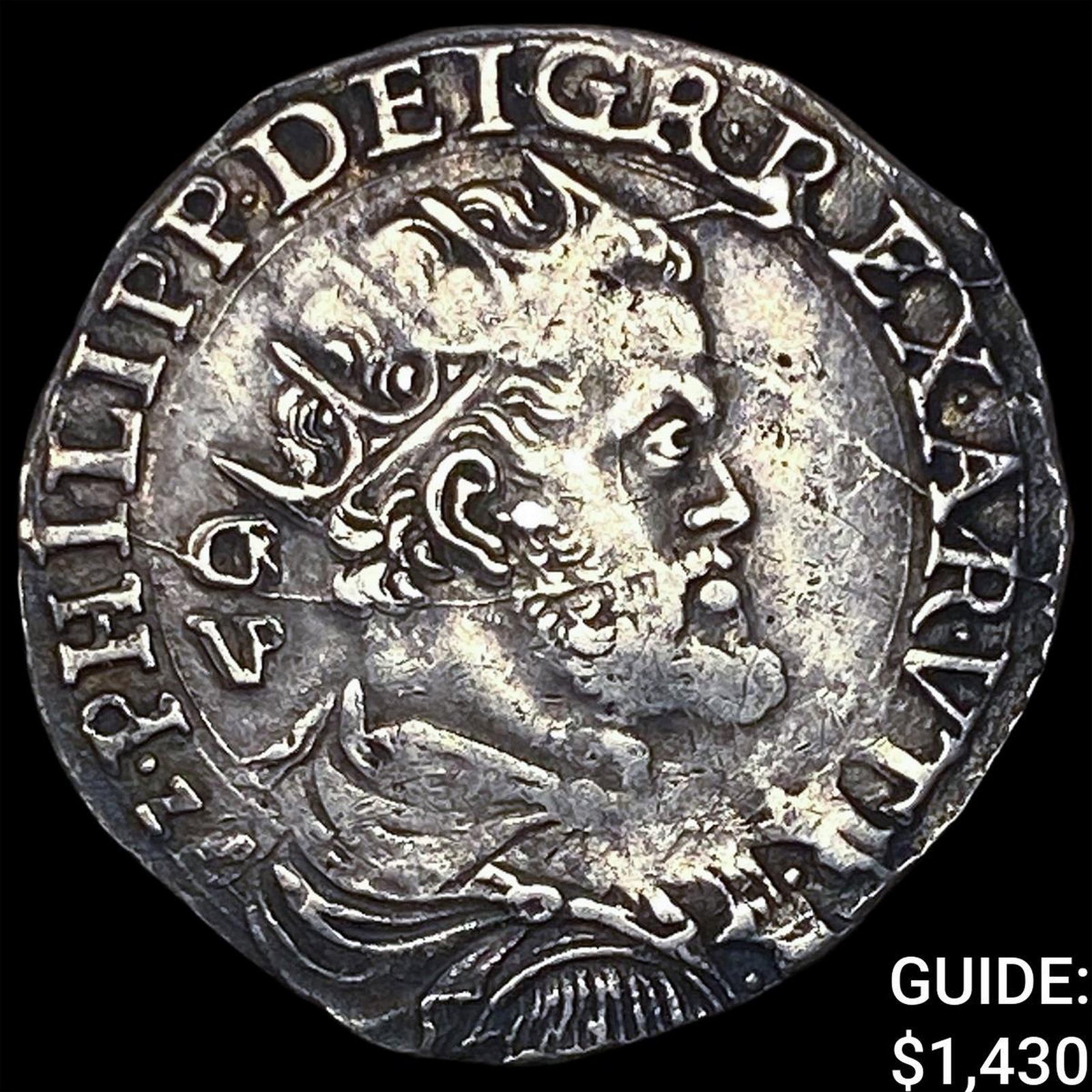 Italian States Napoli Philip II 1556-1598 Silver Tari: Italian States Napoli Philip II 1556-1598 Silver Tari