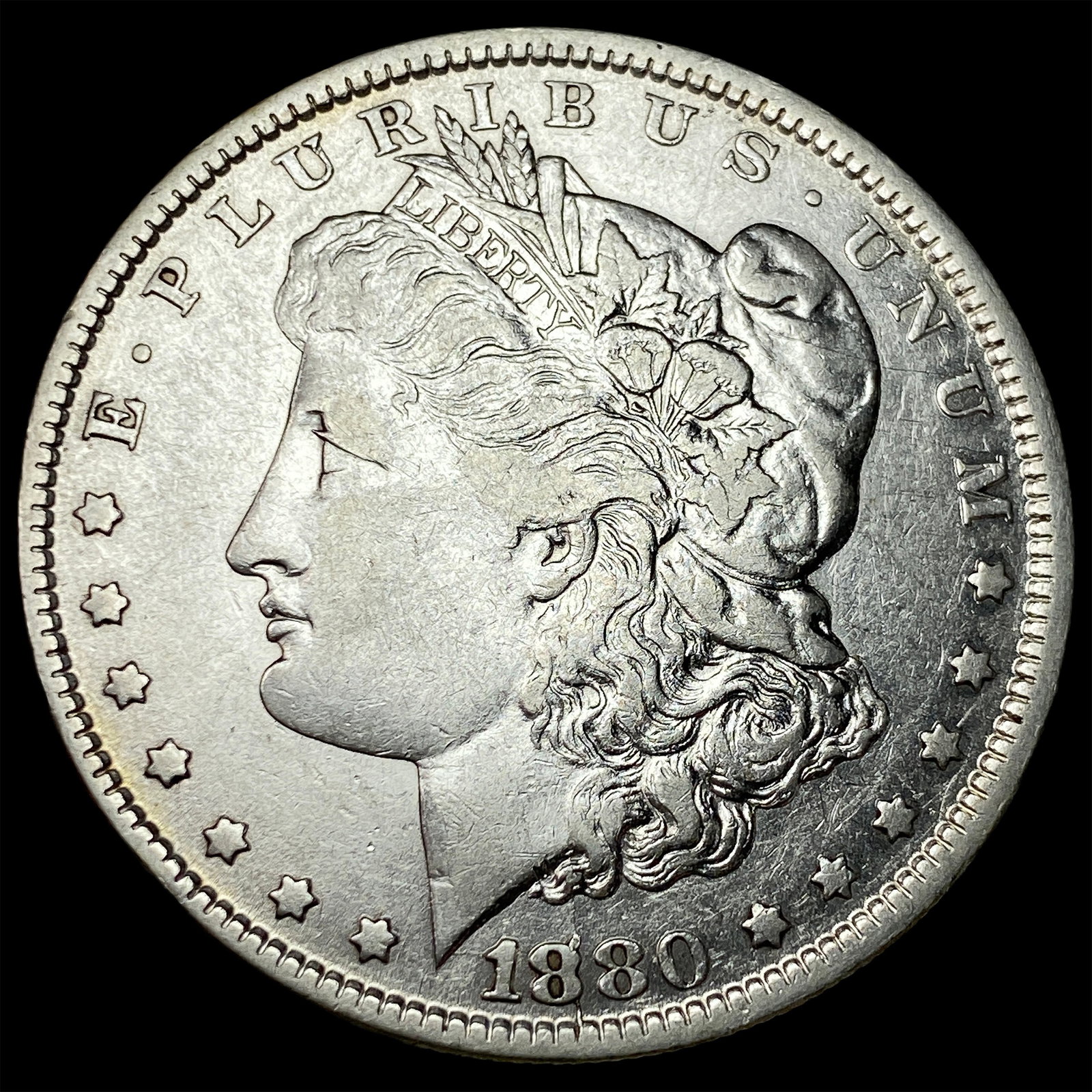 1880 Silver Morgan Dollar CLOSELY UNCIRCULATED: 1880 Silver Morgan Dollar CLOSELY UNCIRCULATED