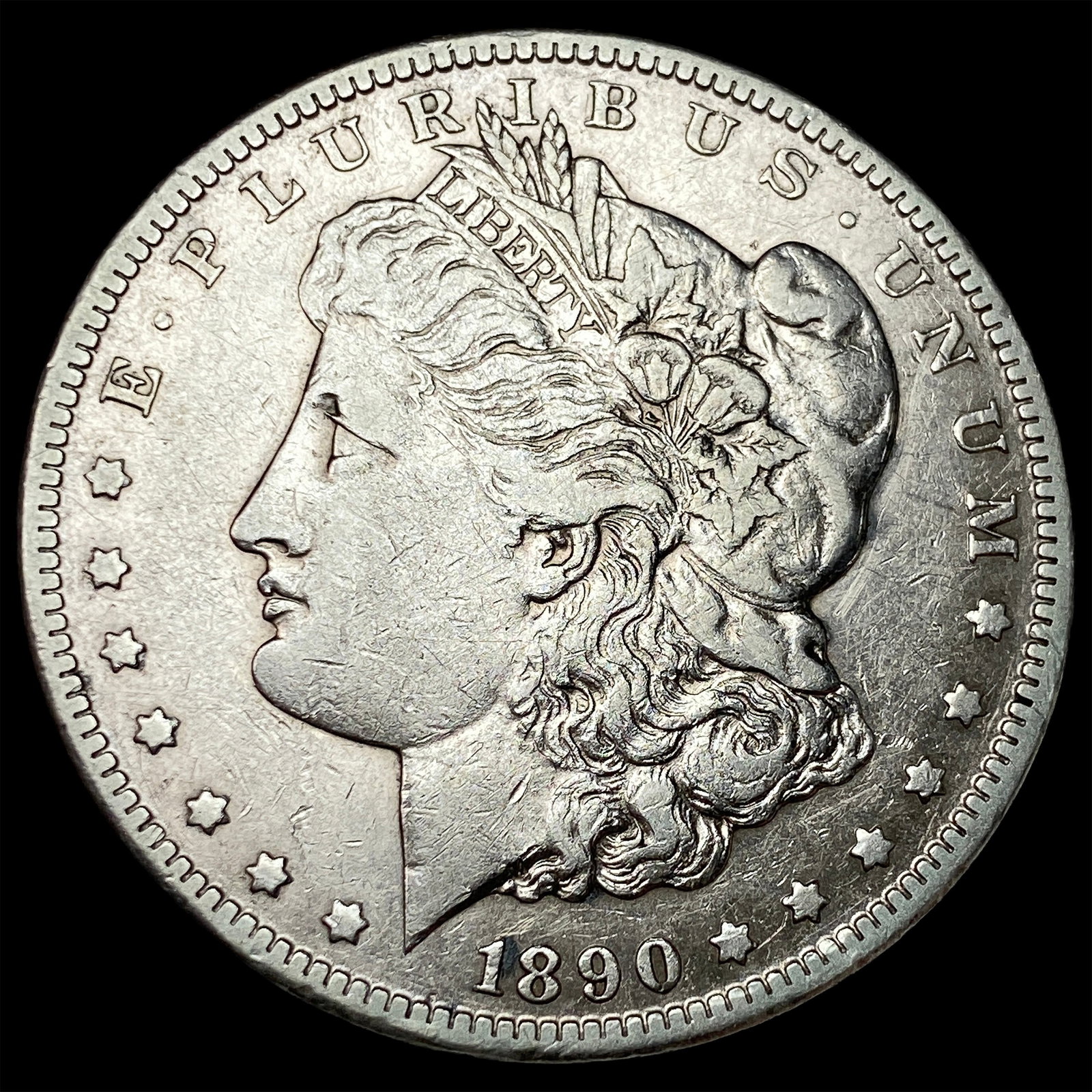 1890-CC Silver Morgan Dollar CLOSELY UNCIRCULATED: 1890-CC Silver Morgan Dollar CLOSELY UNCIRCULATED