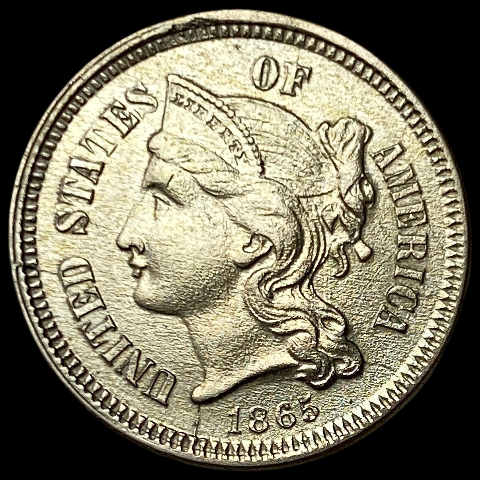 1865 Nickel Three-Cent Piece UNCIRCULATED (1 of 2)