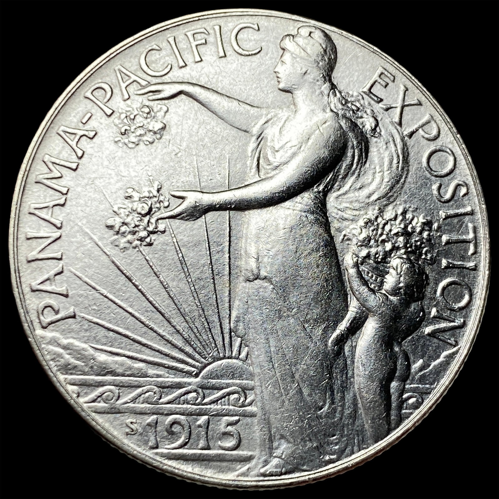 1915-S Silver Panama-Pacific Half Dollar CHOICE BU: 1915-S Silver Panama-Pacific Half Dollar CHOICE BU