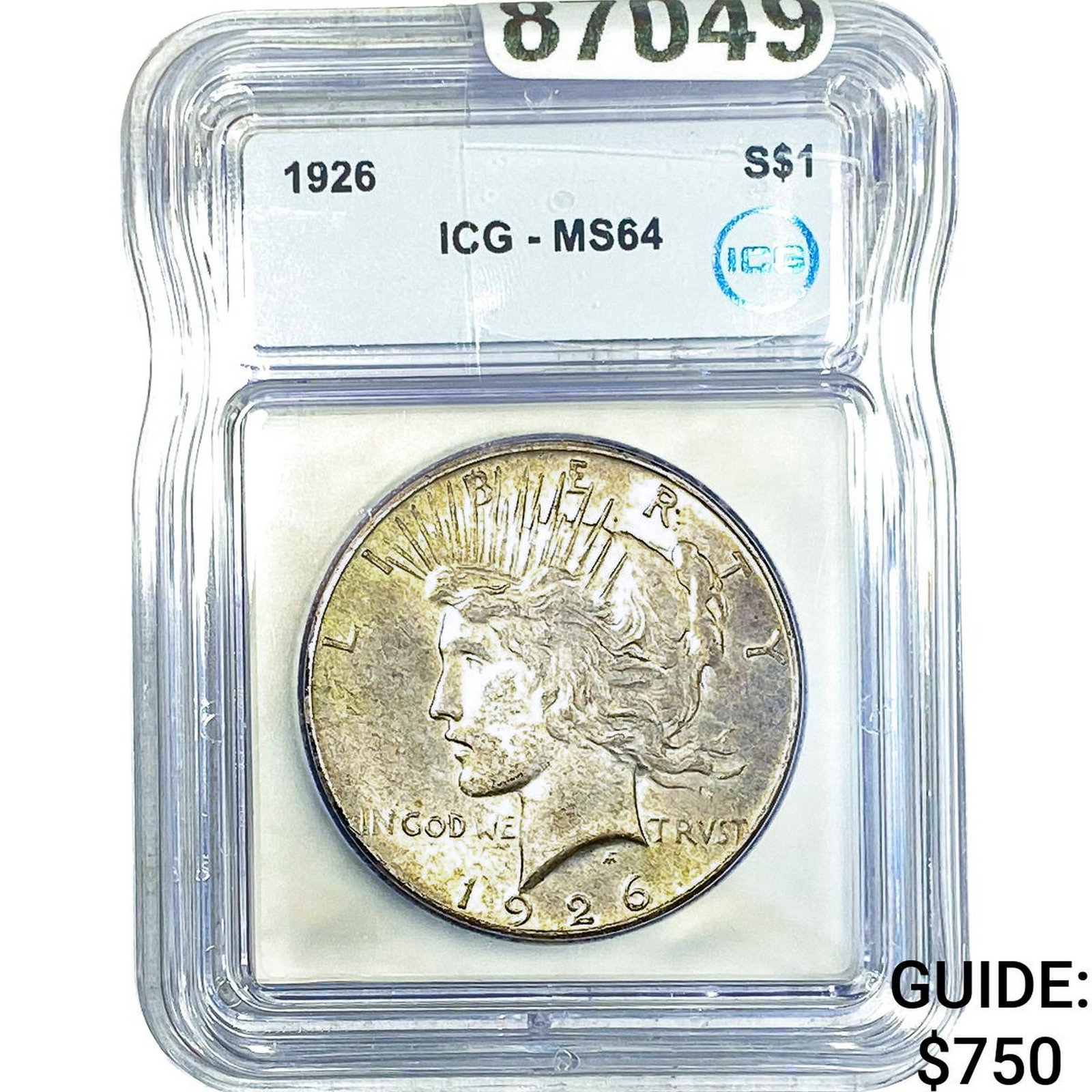 1926 Silver Peace Dollar ICG MS64: 1926 Silver Peace Dollar ICG MS64