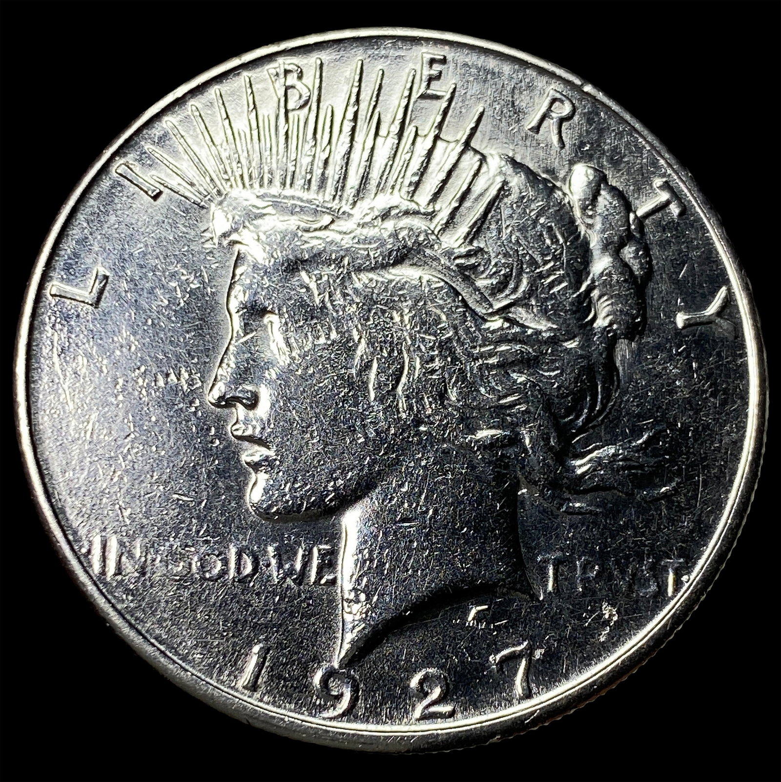 1927-S Silver Peace Dollar CLOSELY UNCIRCULATED: 1927-S Silver Peace Dollar CLOSELY UNCIRCULATED
