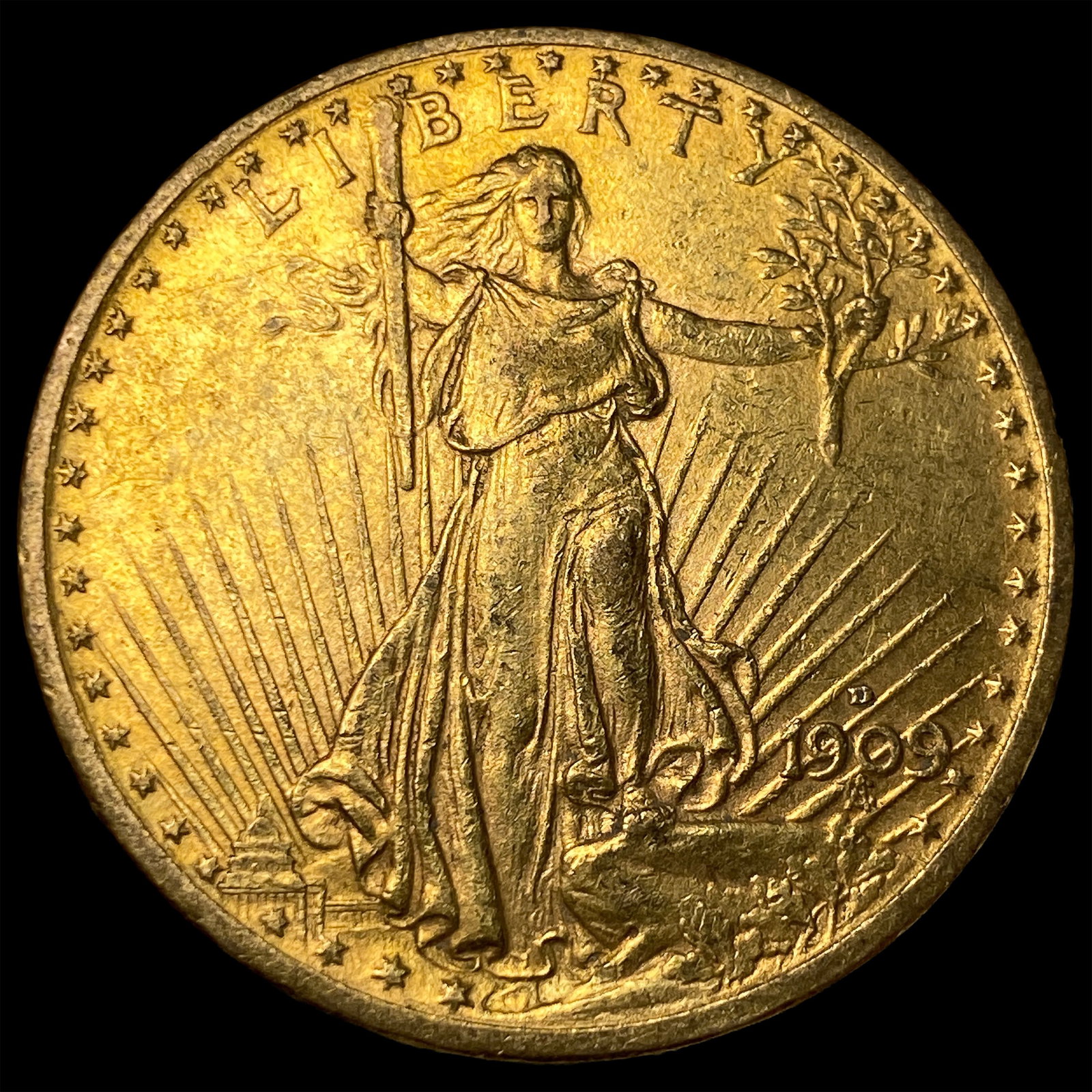 1909-D Gold $20 Saint-Gaudens Double Eagle UNCIRCULATED (1 of 2)