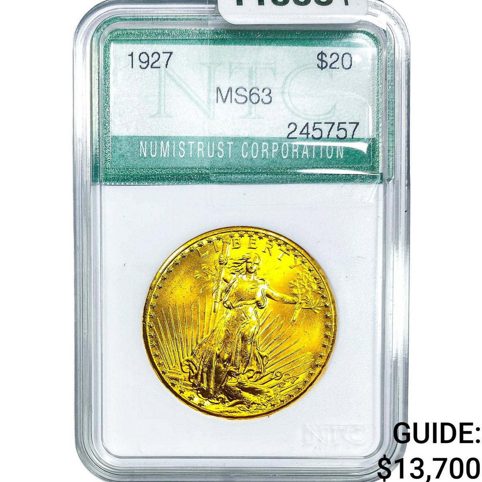 1927 $20 Gold Double Eagle NTC MS63 (1 of 4)