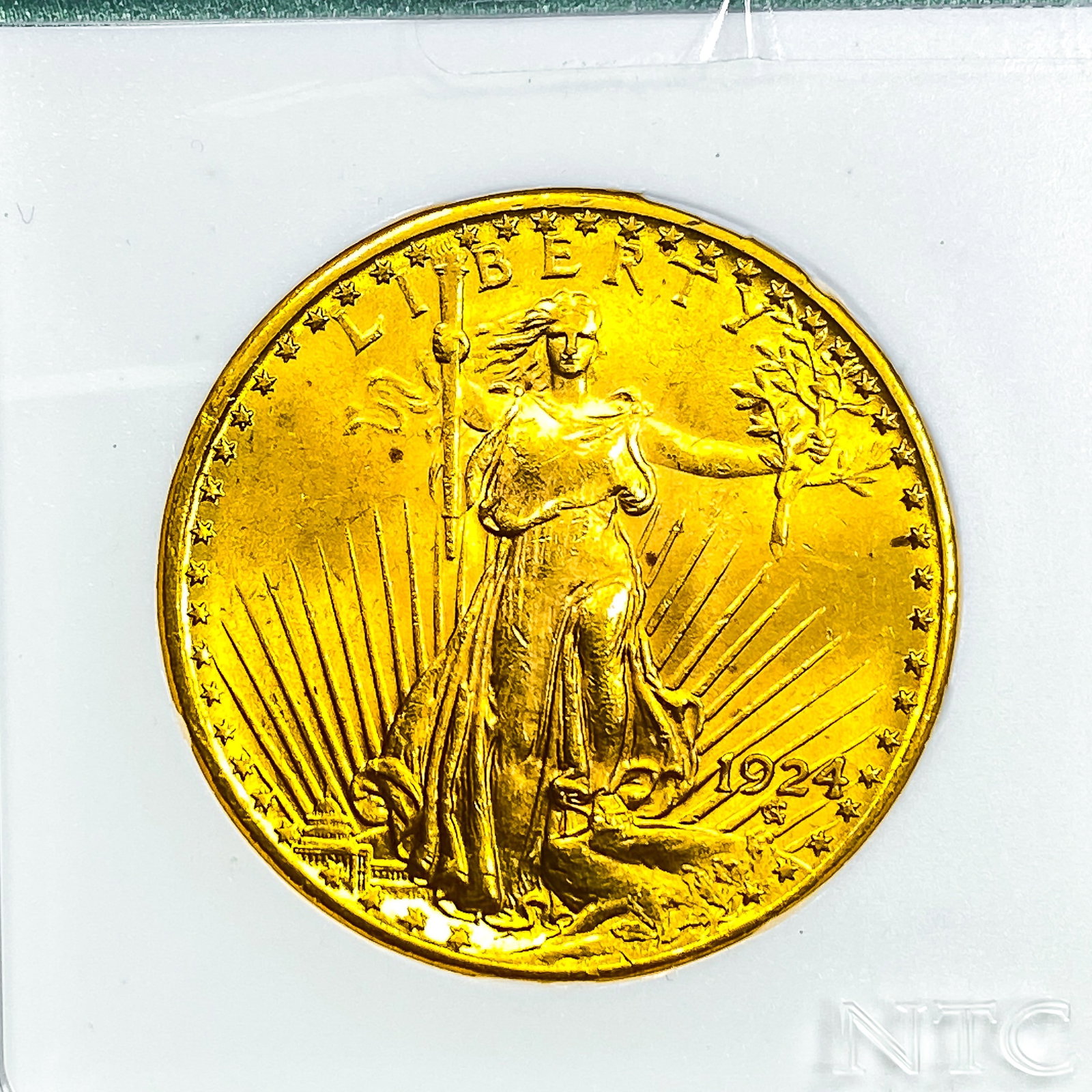 1924 $20 Gold Double Eagle NTC MS63 - 3