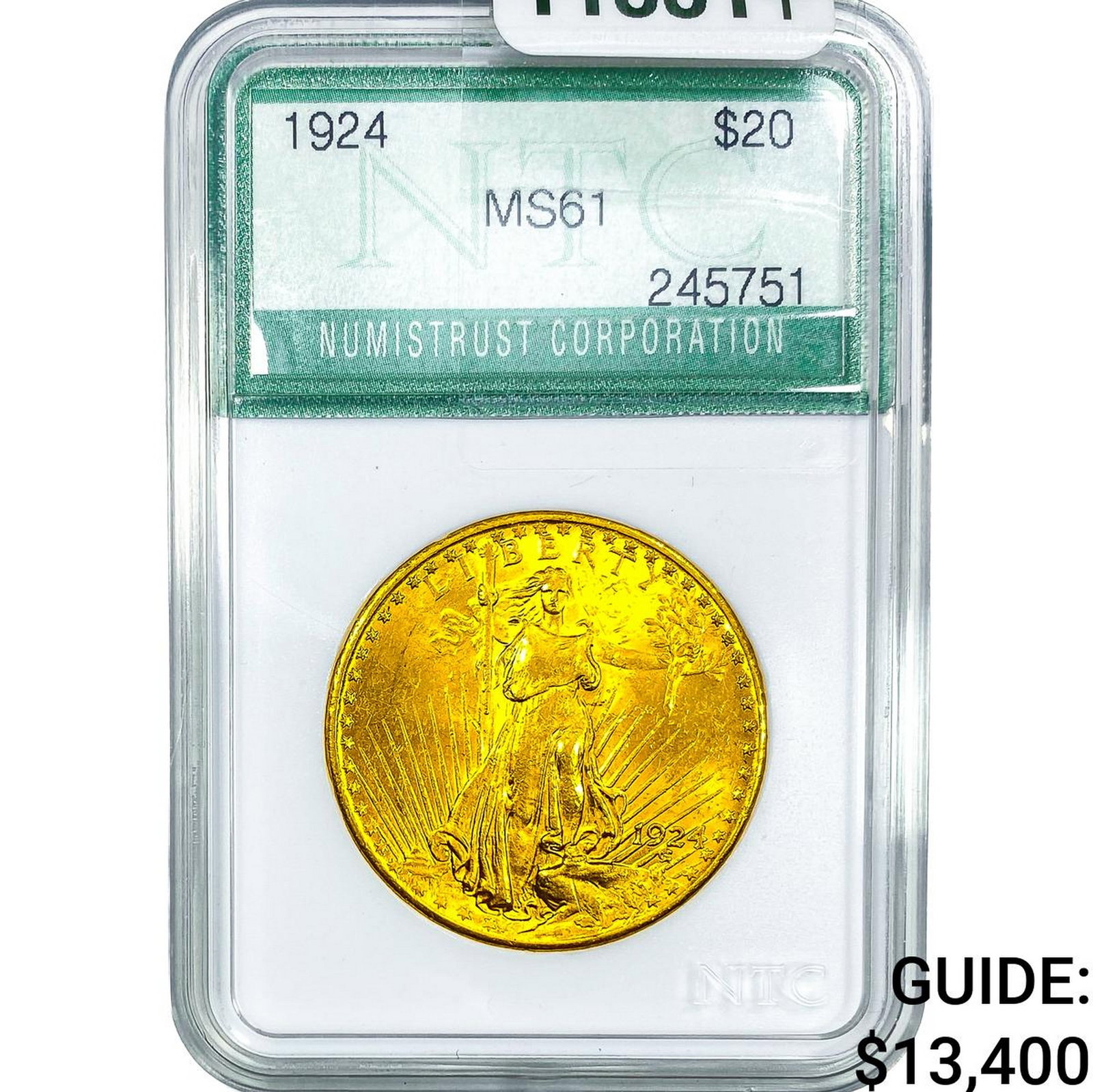 1924 $20 Gold Double Eagle NTC MS61: 1924 $20 Gold Double Eagle NTC MS61