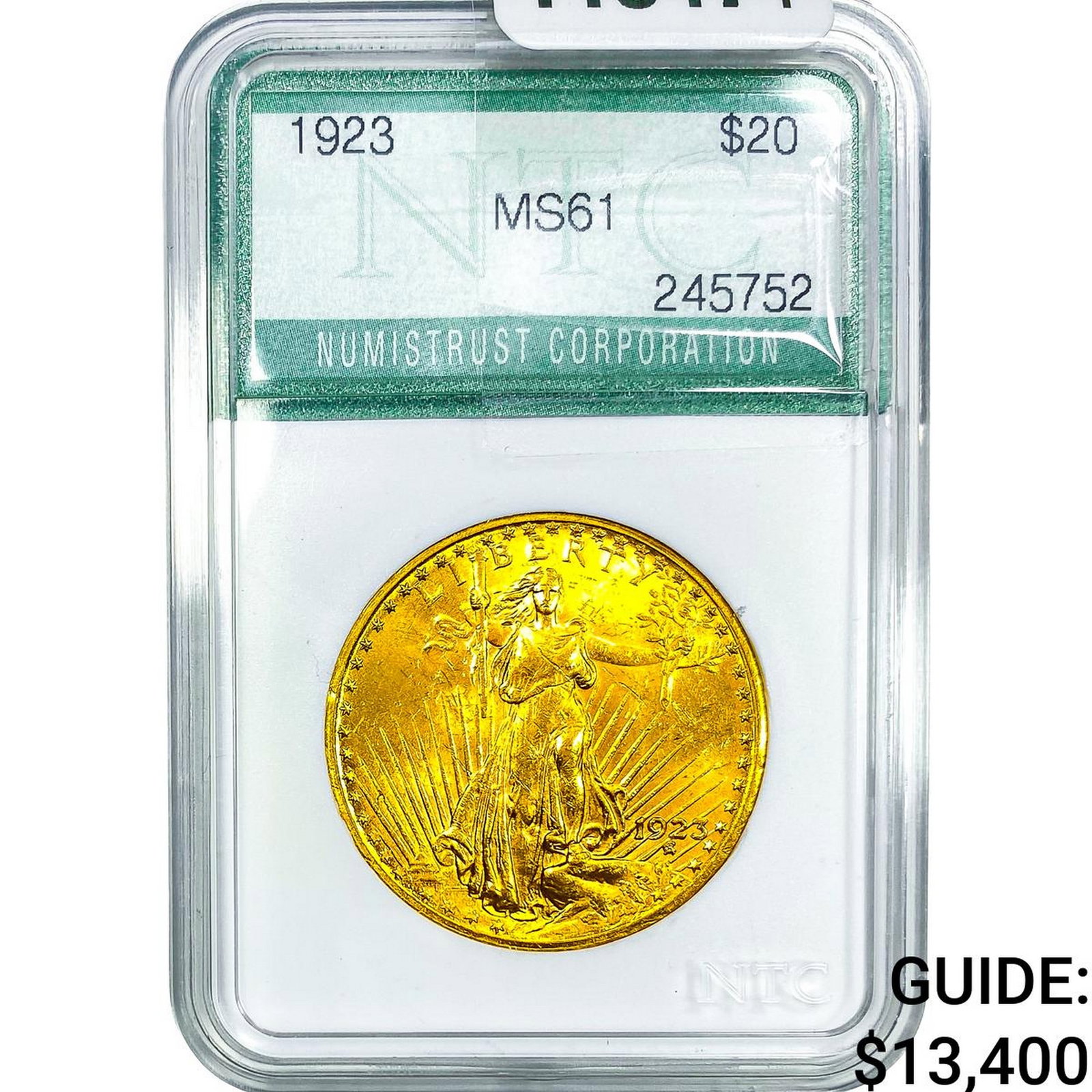 1923 $20 Gold Double Eagle NTC MS61: 1923 $20 Gold Double Eagle NTC MS61