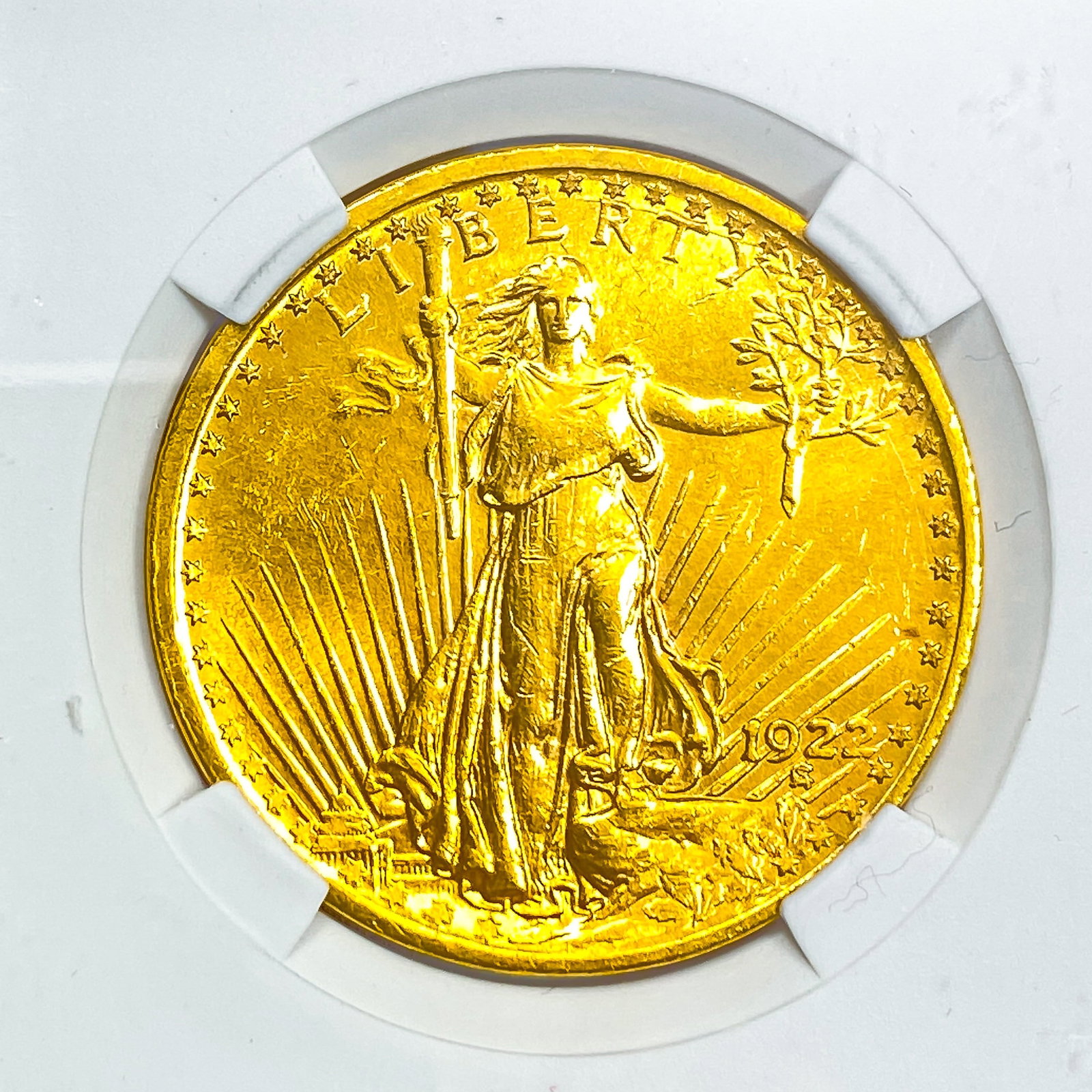 1922 $20 Gold Double Eagle NTC MS63 - 3