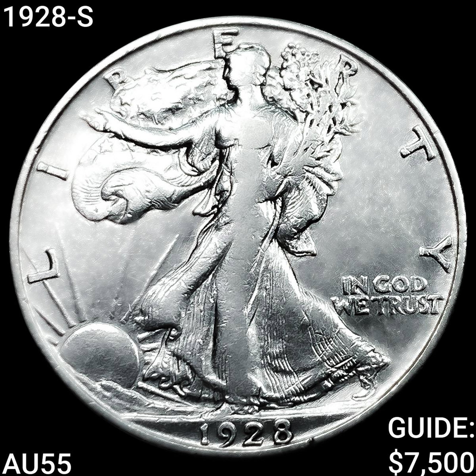 1928-S Walking Liberty Half Dollar HIGH GRADE: 1928-S Walking Liberty Half Dollar HIGH GRADE
