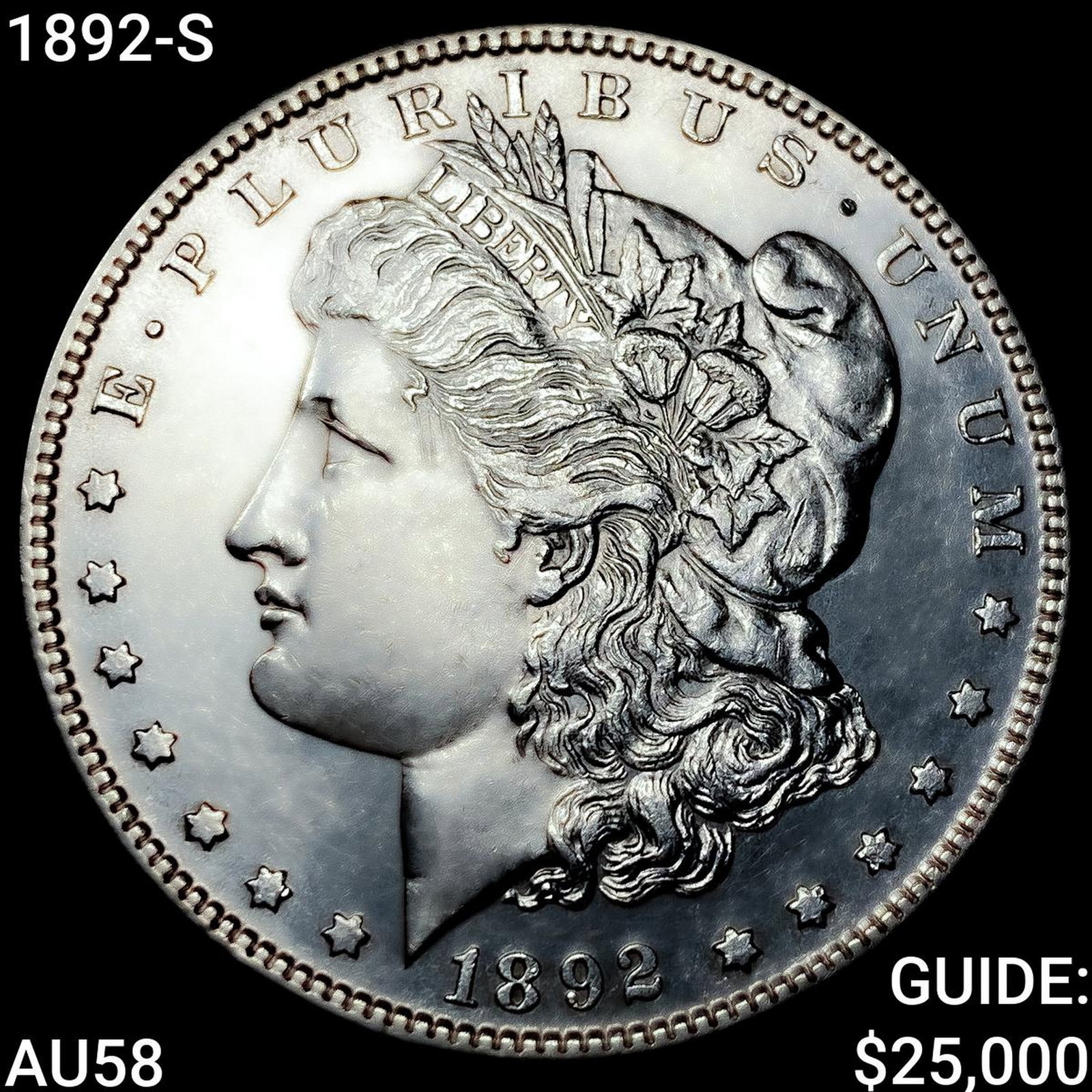 1892-S Morgan Silver Dollar CHOICE AU: 1892-S Morgan Silver Dollar CHOICE AU