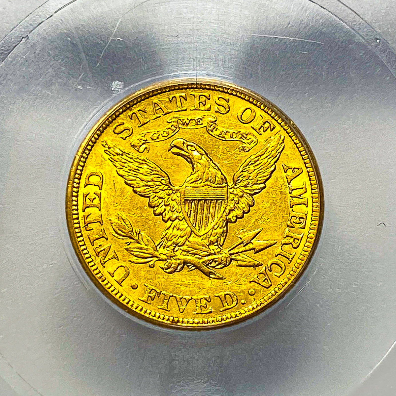 1905 $5 Gold Half Eagle ICG AU50 - 4