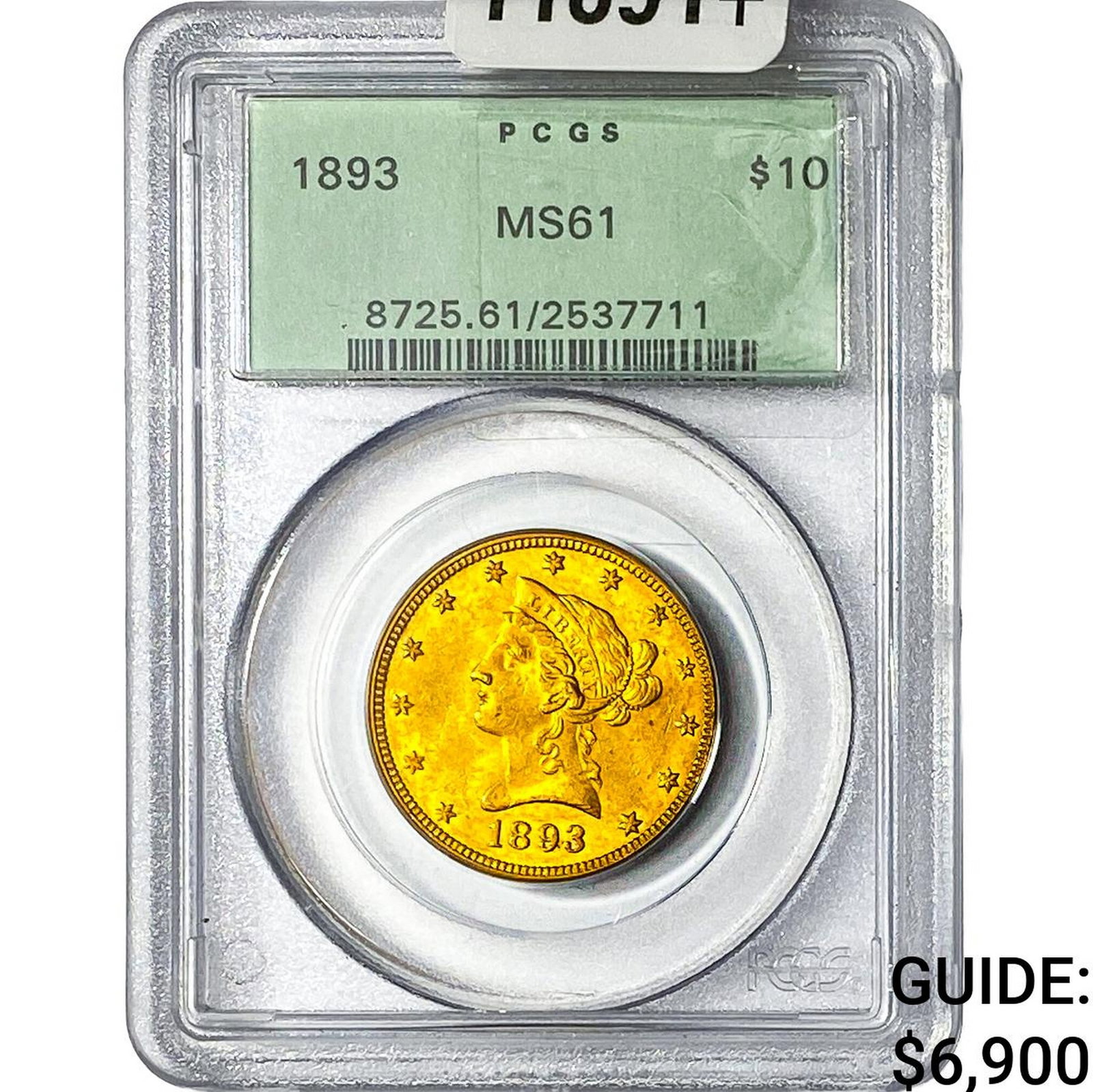 1893 $10 Gold Eagle PCGS MS61 (1 of 4)