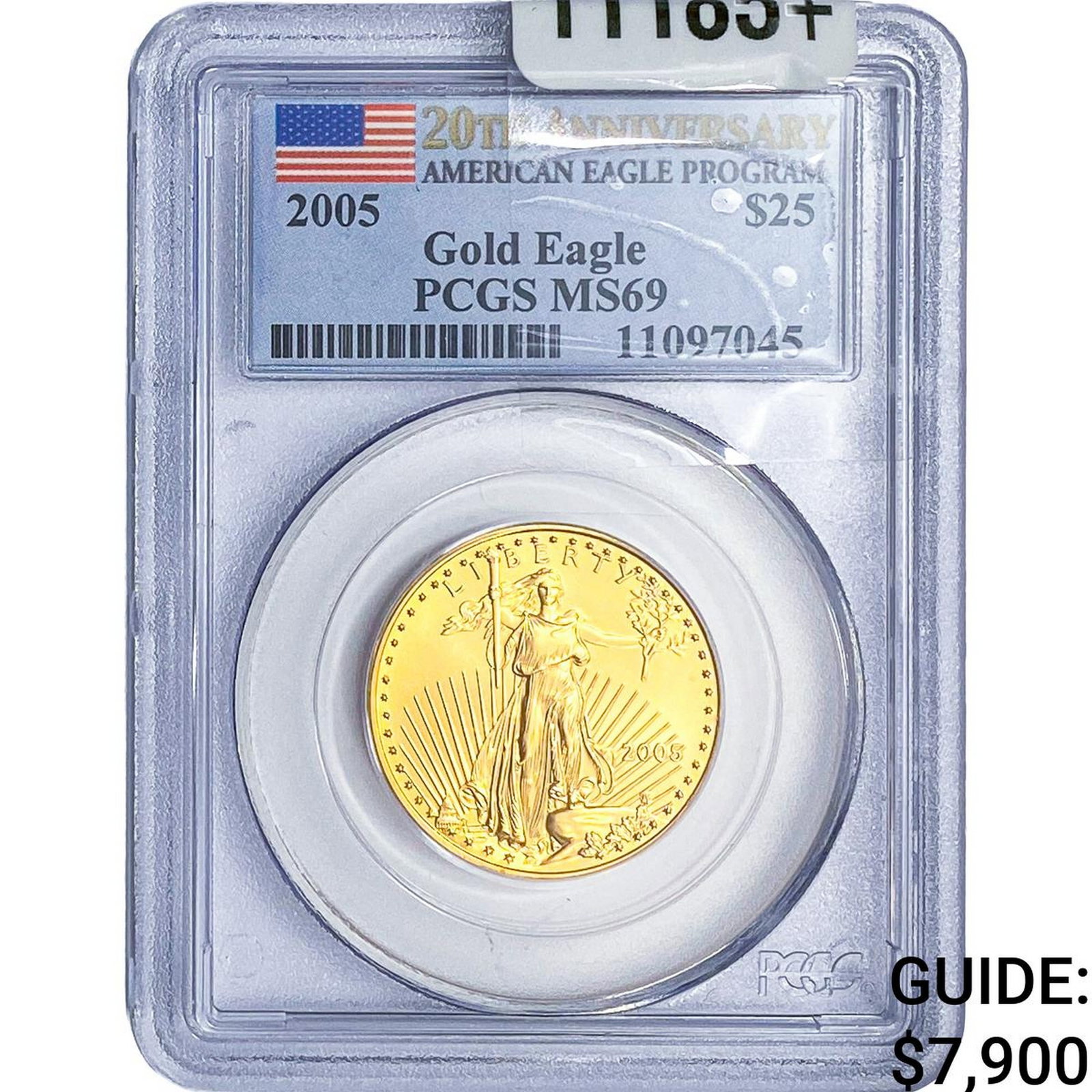 2005 1/2oz Gold Eagle $25 PCGS MS69: 2005 1/2oz Gold Eagle $25 PCGS MS69