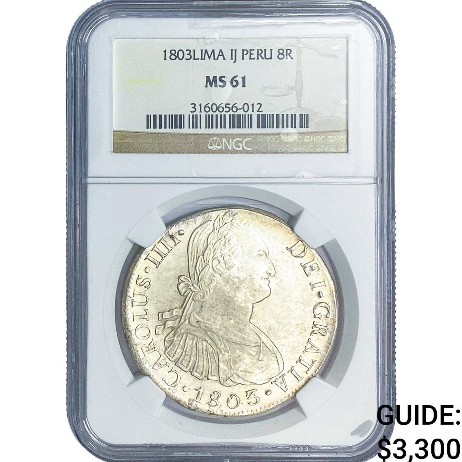 1803 Lima IJ Peru Silver 8 Reales NGC MS61 (1 of 2)