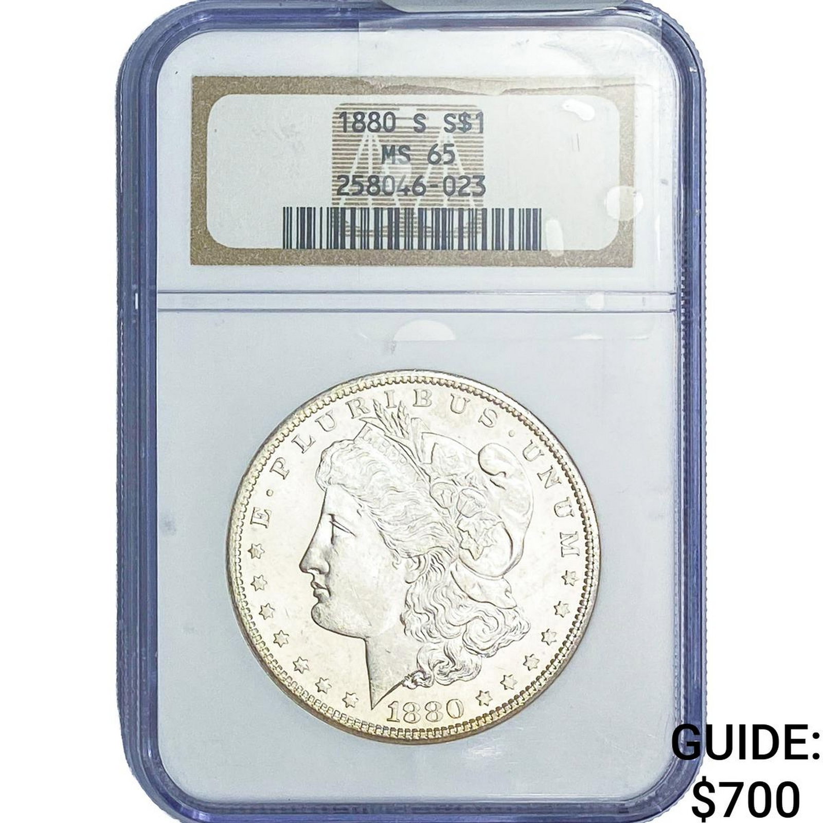 1880-S Morgan Silver Dollar NGC MS65: 1880-S Morgan Silver Dollar NGC MS65