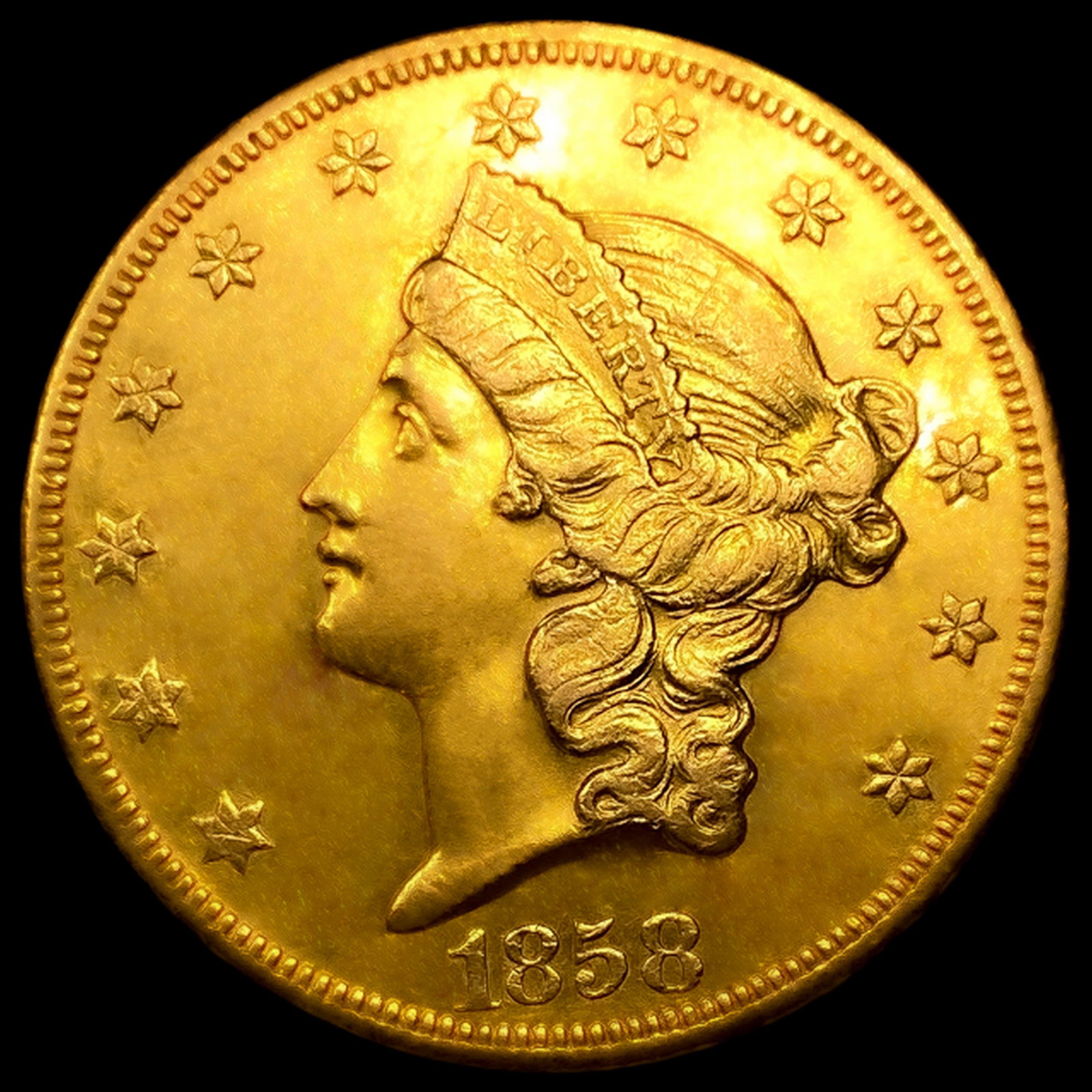 1858-O $20 Gold Double Eagle: 1858-O $20 Gold Double Eagle