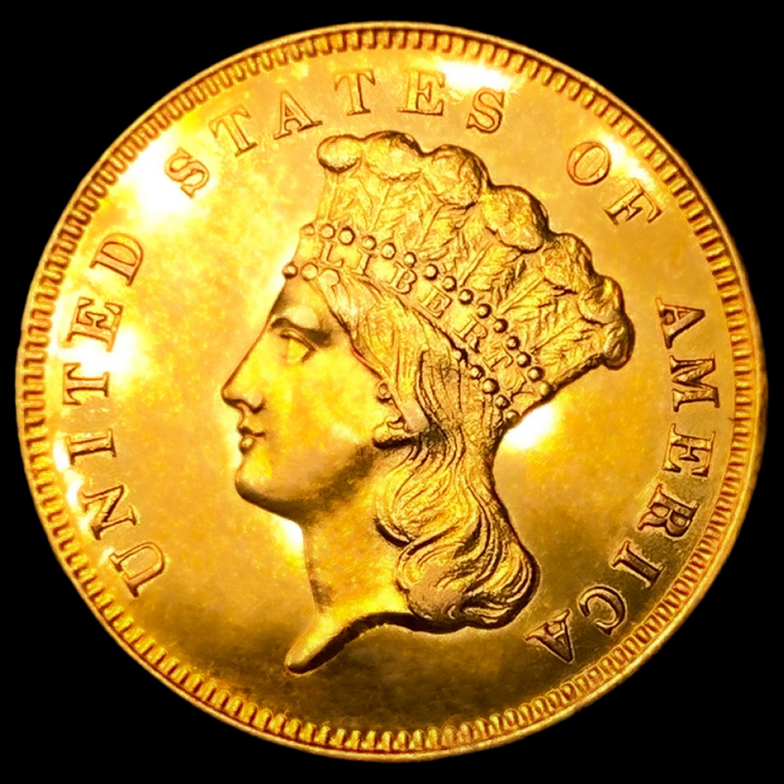 1865 $3 Gold Piece: 1865 $3 Gold Piece