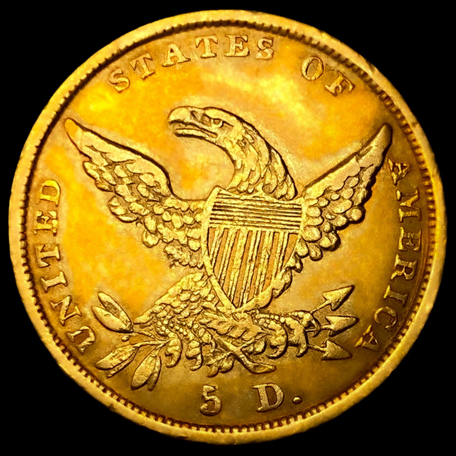 1836 $5 Gold Half Eagle - 2