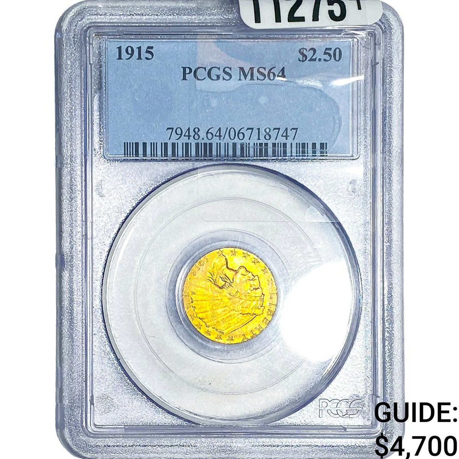 1915 $2.50 Gold Quarter Eagle PCGS MS64: 1915 $2.50 Gold Quarter Eagle PCGS MS64