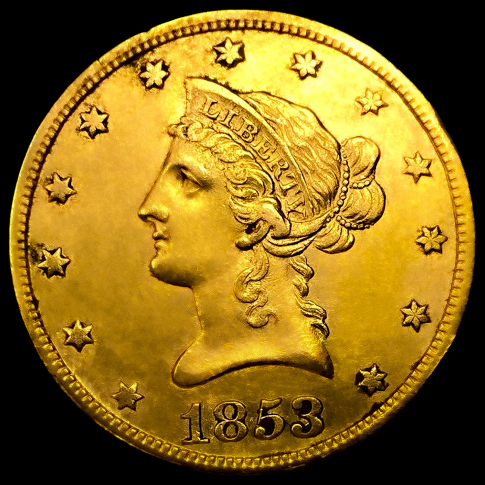 1853 $10 Gold Eagle: 1853 $10 Gold Eagle