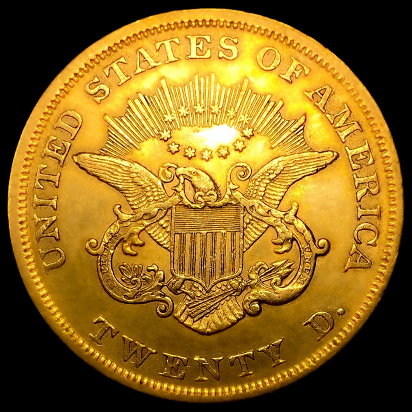 1853 $20 Gold Double Eagle - 2
