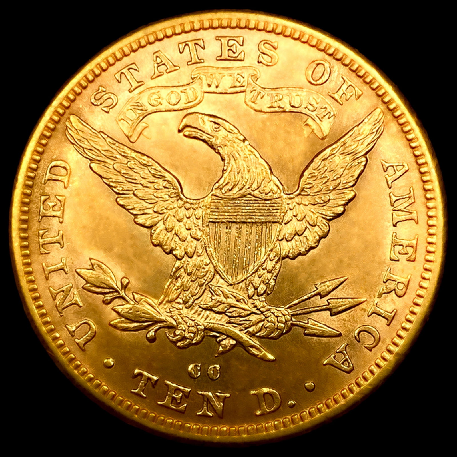 1882-CC $10 Gold Eagle - 2