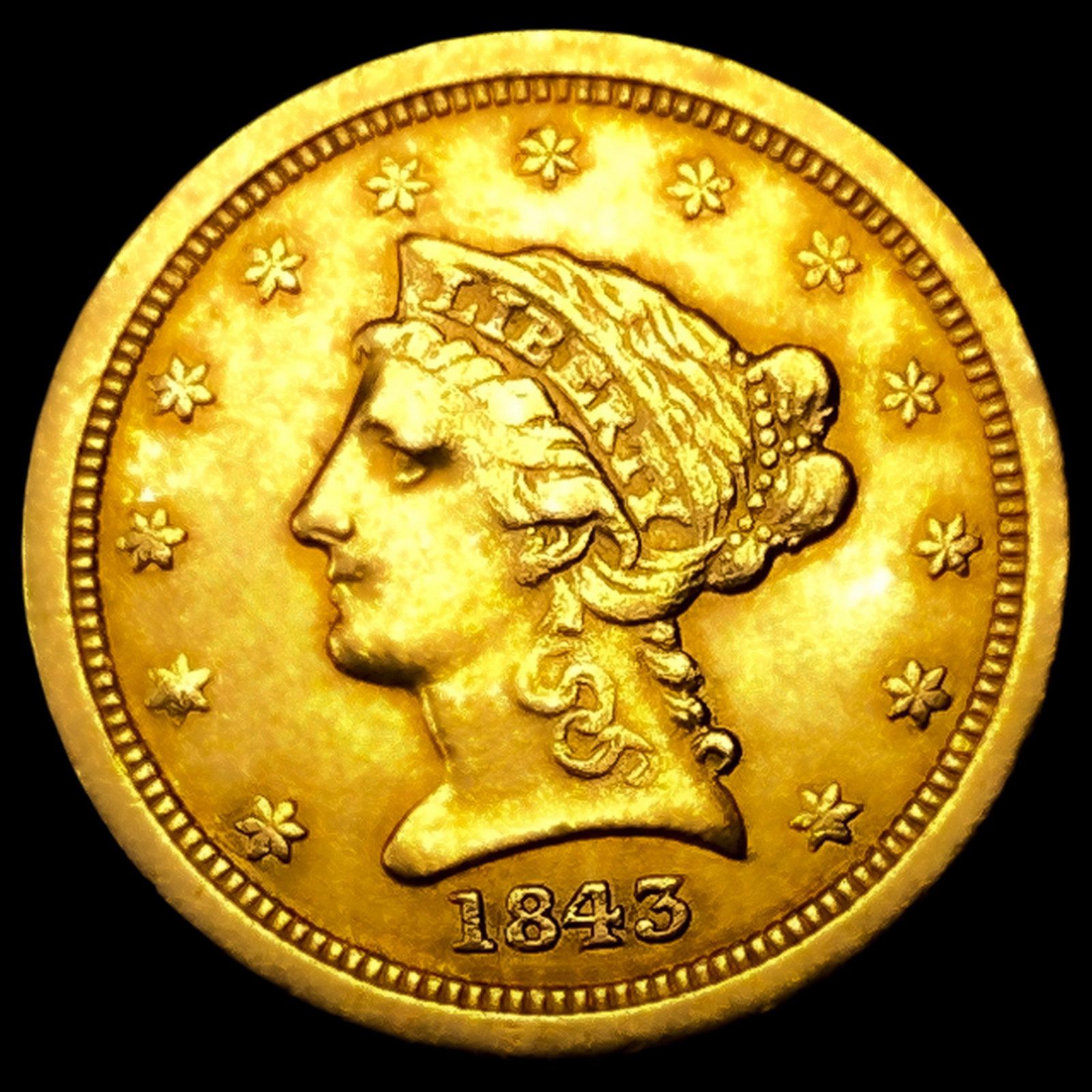 1843-O $2.50 Gold Quarter Eagle: 1843-O $2.50 Gold Quarter Eagle