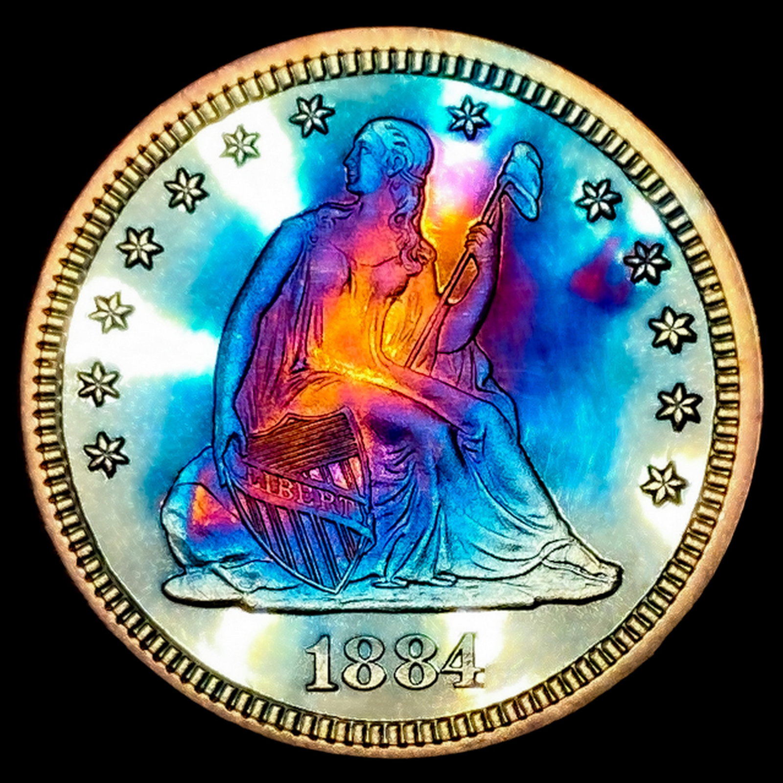 1884 Seated Liberty Quarter: 1884 Seated Liberty Quarter
