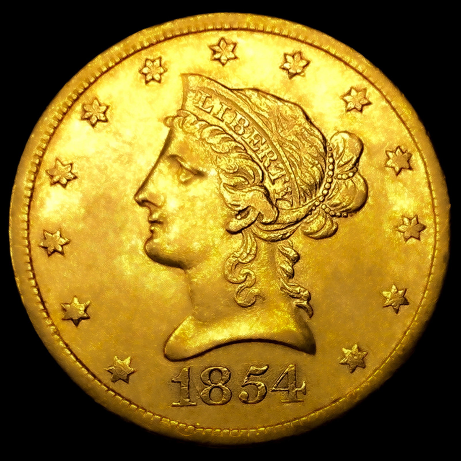 1854-S $10 Gold Eagle: 1854-S $10 Gold Eagle