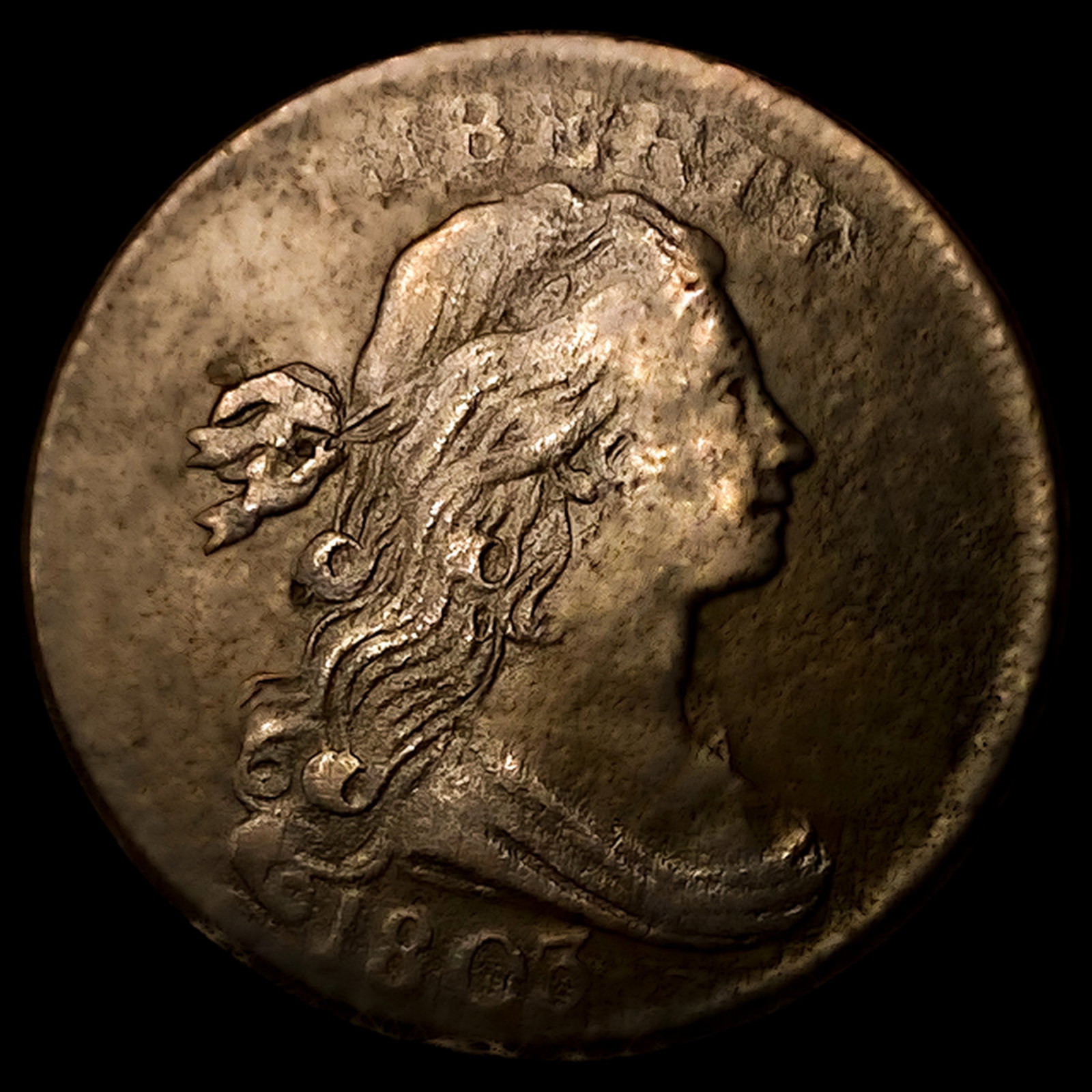 1803 Sm Dt, Sm Frac, S-262 Draped Bust Large Cent (1 of 2)