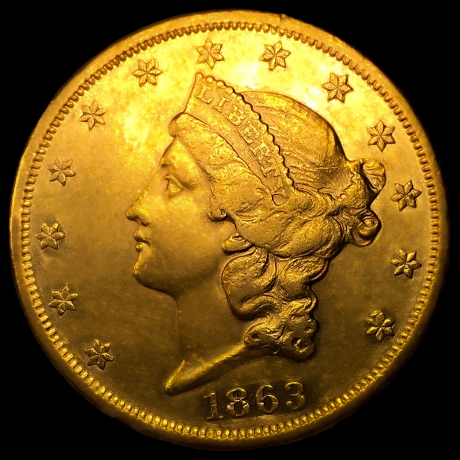 1863 $20 Gold Double Eagle (1 of 2)