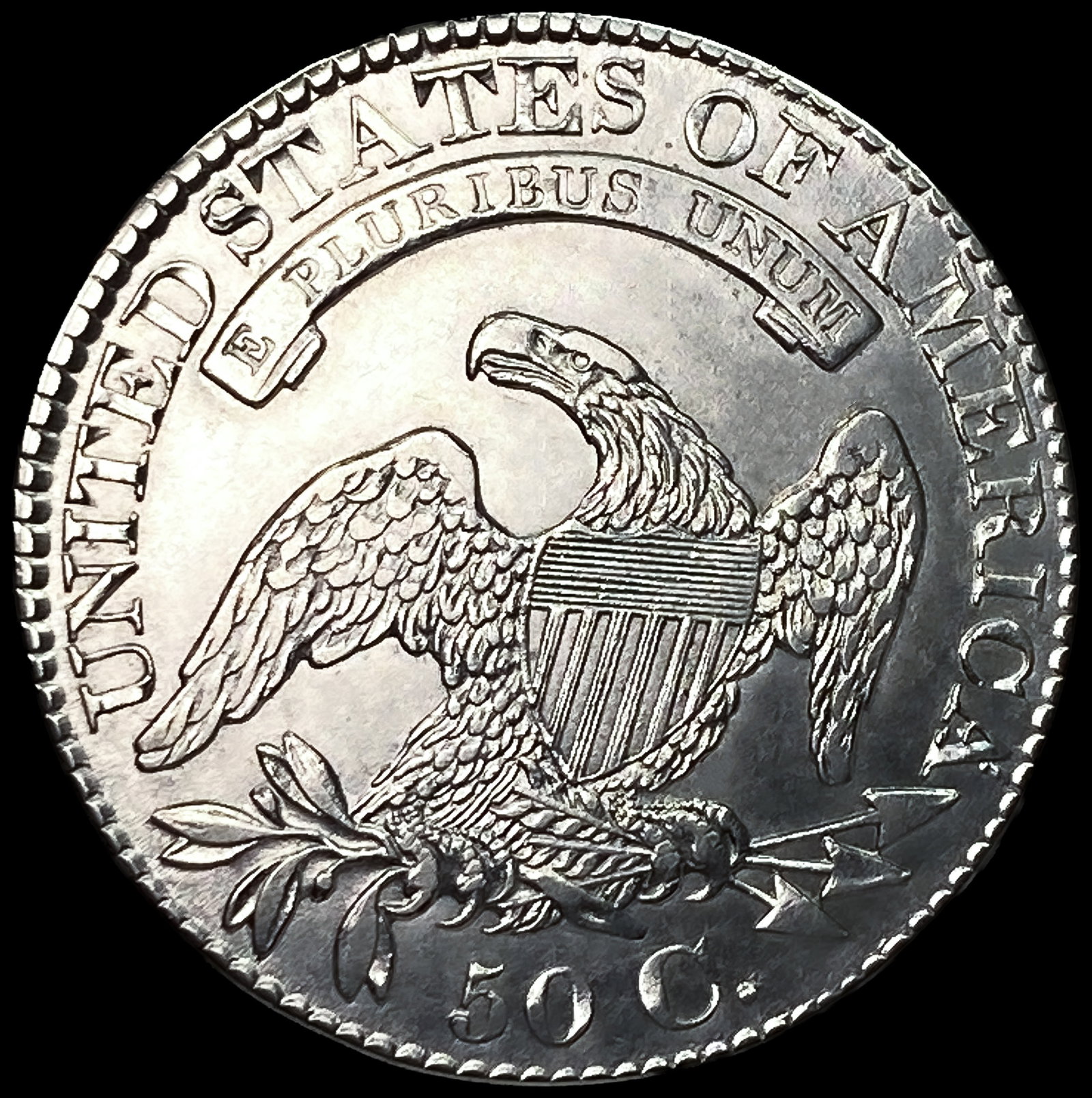 1827/6 Capped Bust Half Dollar CHOICE BU - 2