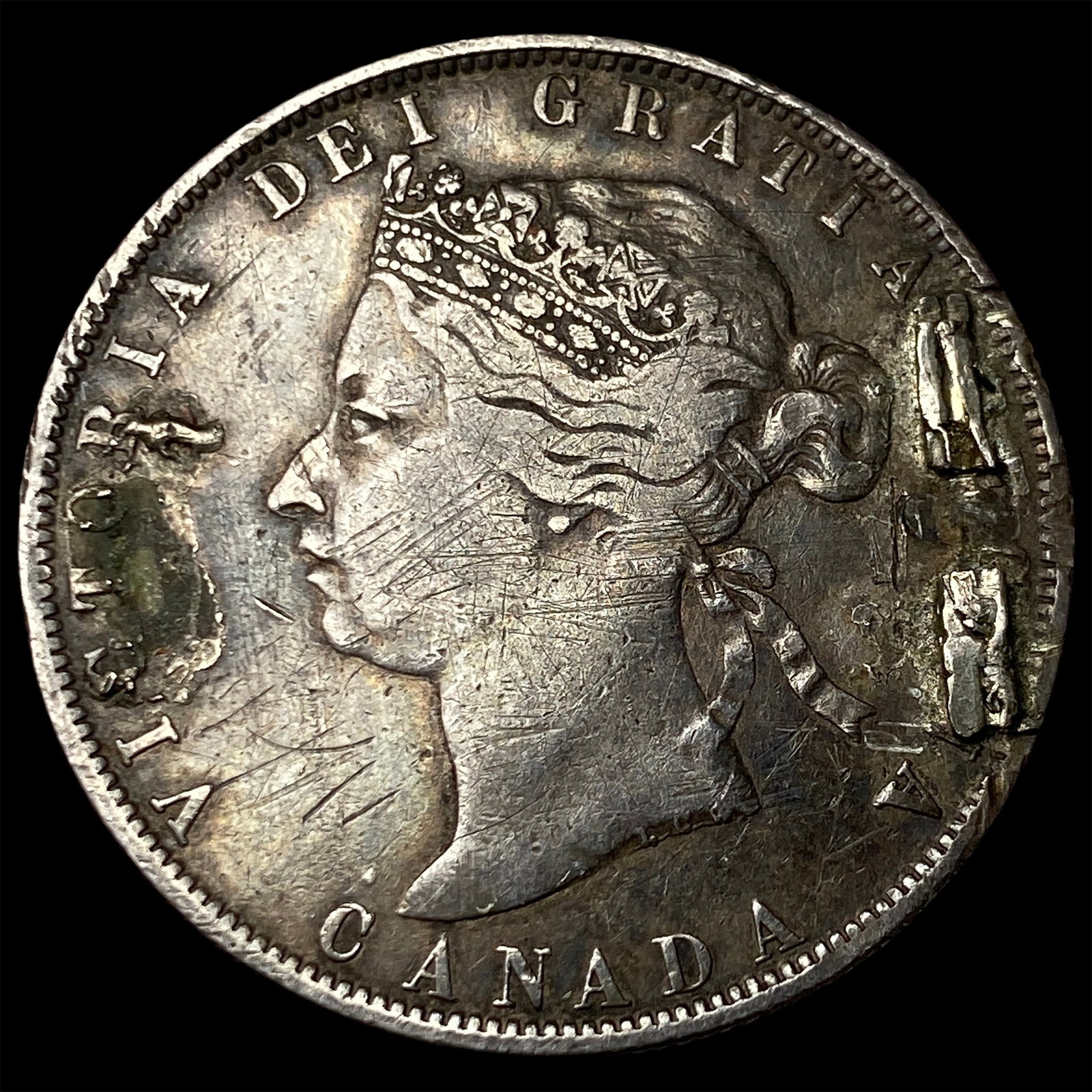 Engraved 1870 Canada Silver 25 Cents HIGH GRADE (1 of 2)