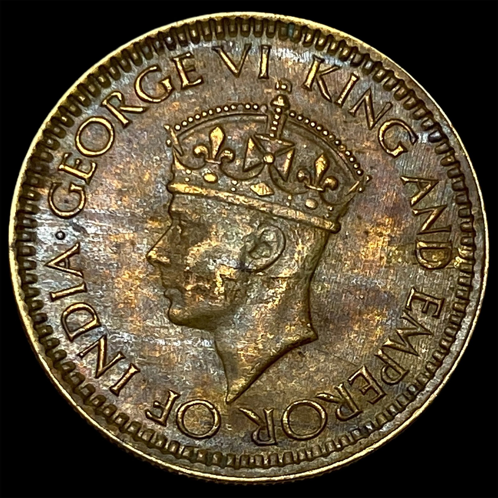 1943 Ceylon Brass 25 Cents: 1943 Ceylon Brass 25 Cents