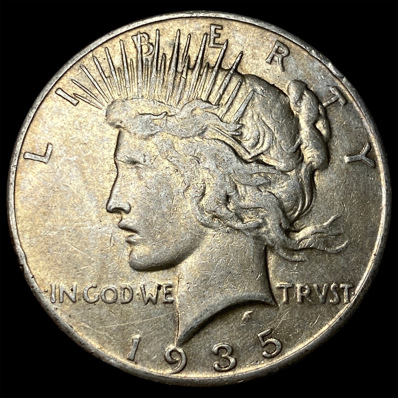 1935-S Silver Peace Dollar LIGHTLY CIRCULATED: 1935-S Silver Peace Dollar LIGHTLY CIRCULATED