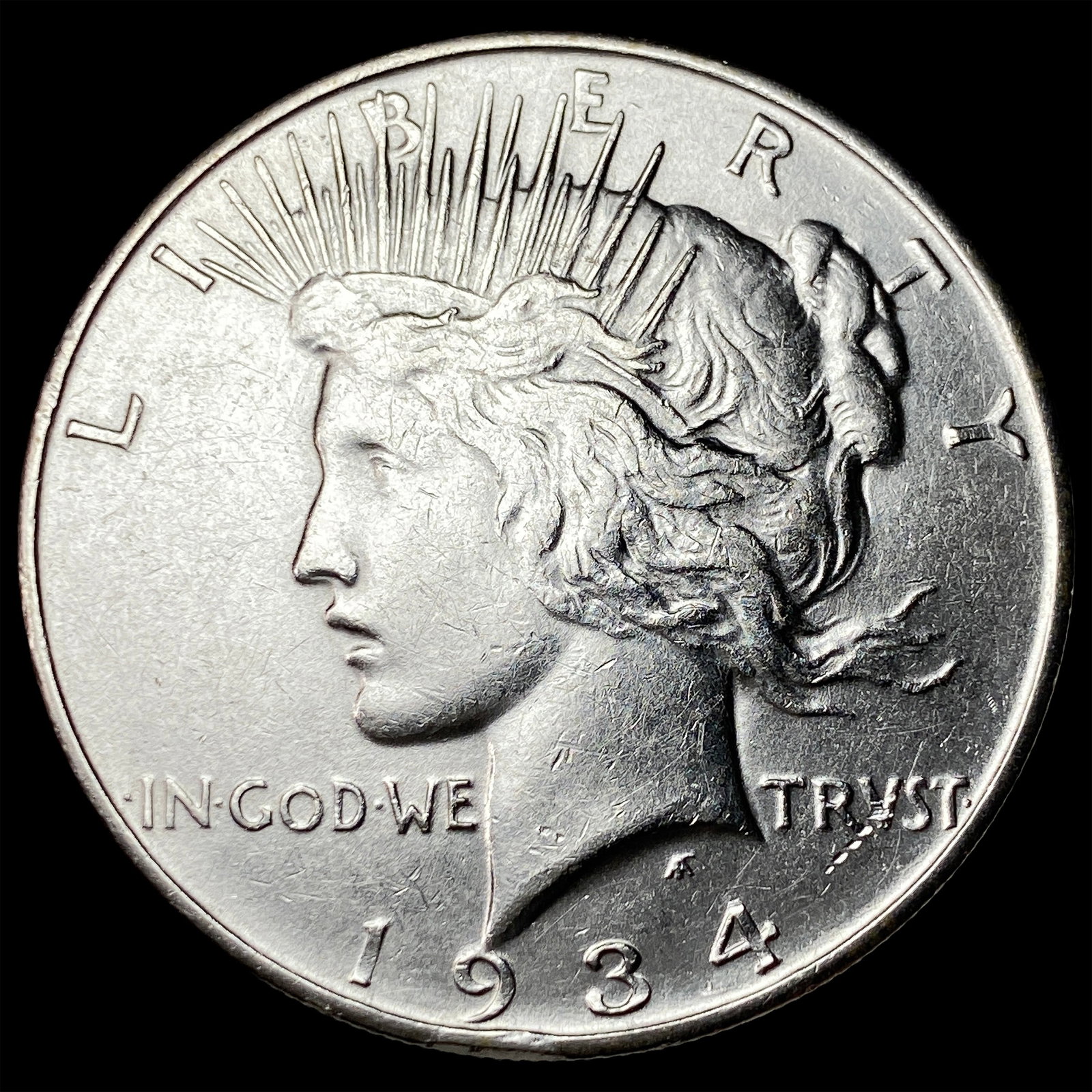 1934-D Silver Peace Dollar CHOICE AU: 1934-D Silver Peace Dollar CHOICE AU