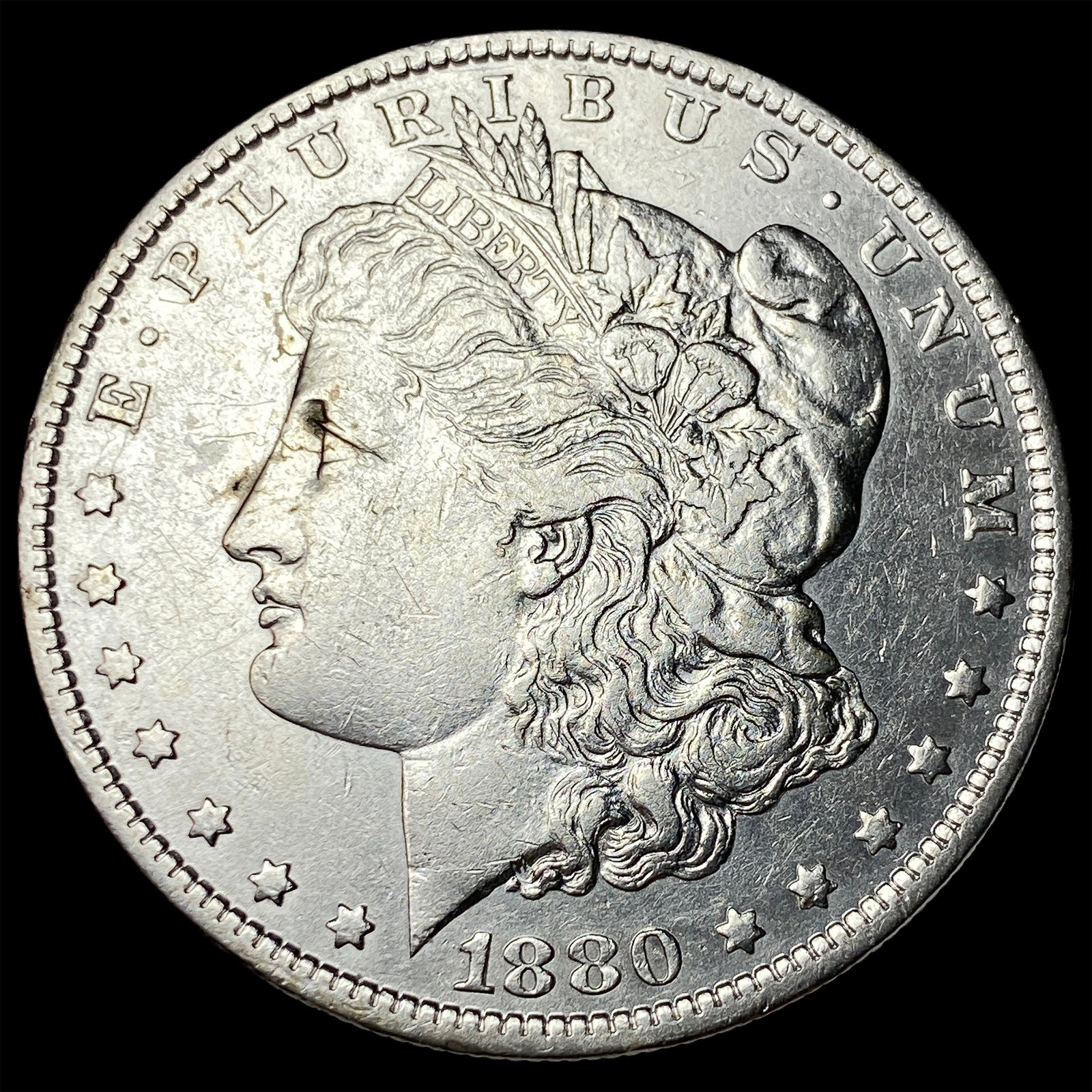 1880-O Micro O Silver Morgan Dollar CHOICE AU: 1880-O Micro O Silver Morgan Dollar CHOICE AU
