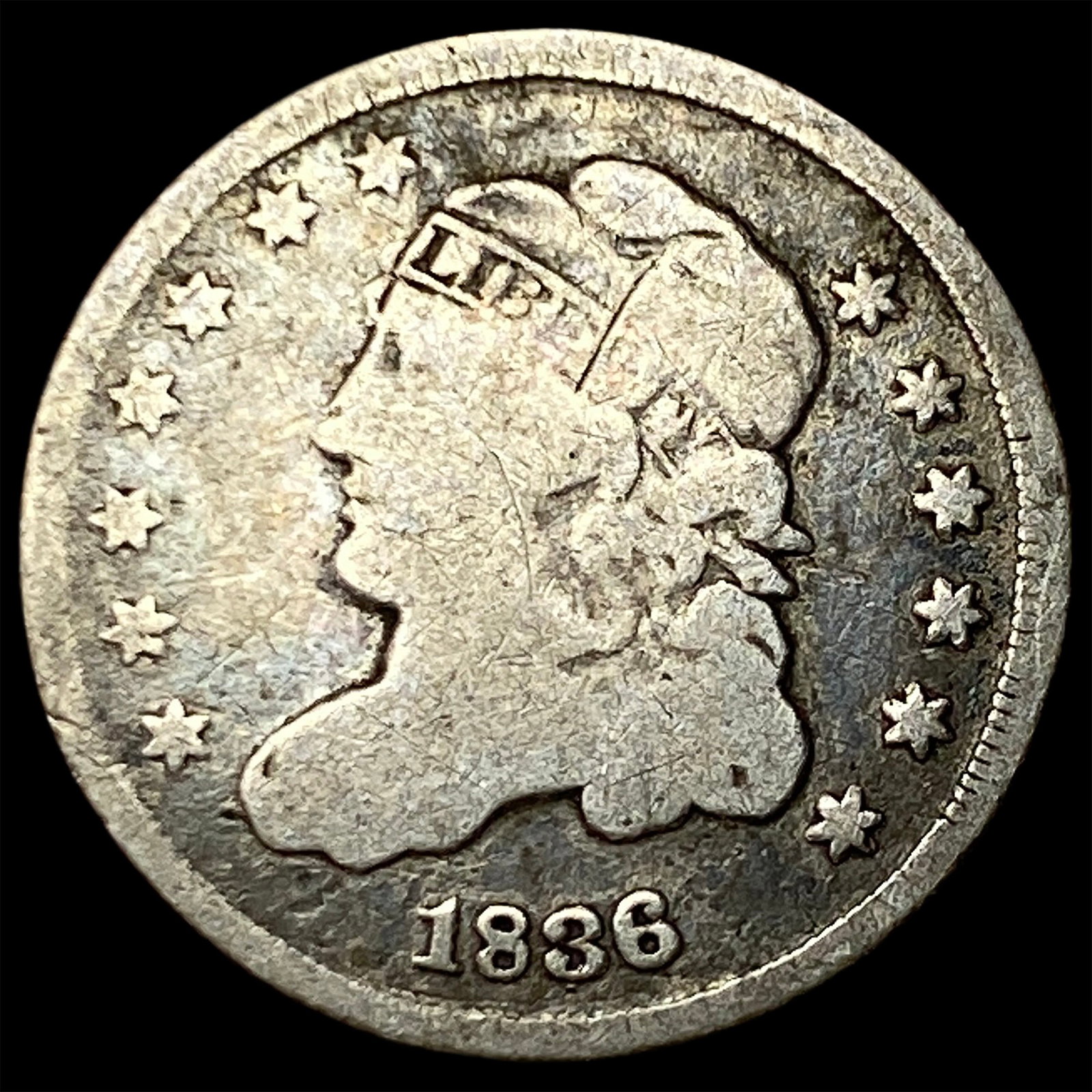 1836 Capped Bust Half Dime LIGHTLY CIRCULATED (1 of 2)