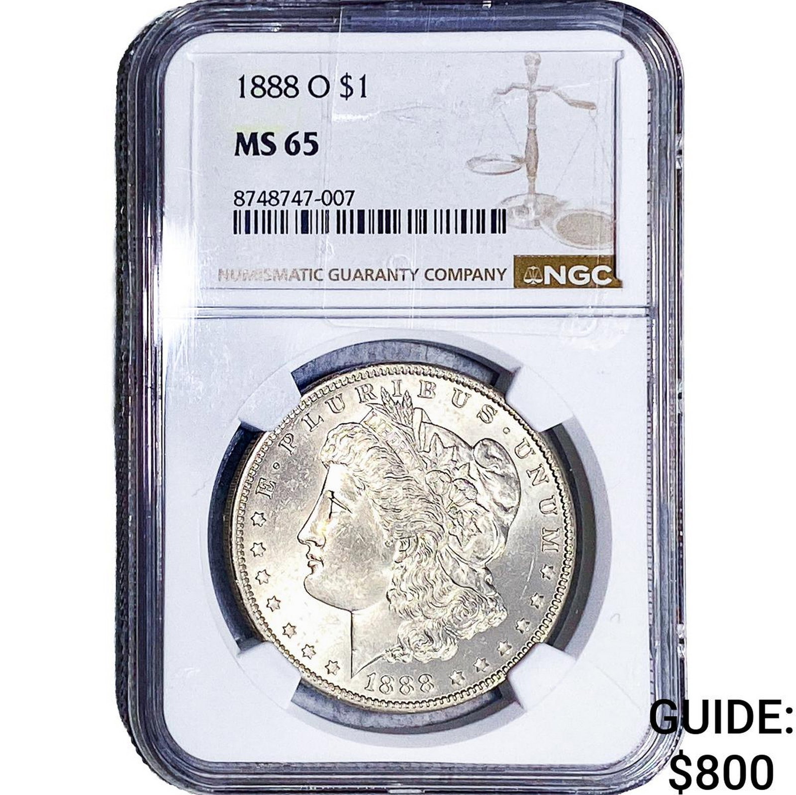 1888-O Morgan Silver Dollar NGC MS65: 1888-O Morgan Silver Dollar NGC MS65